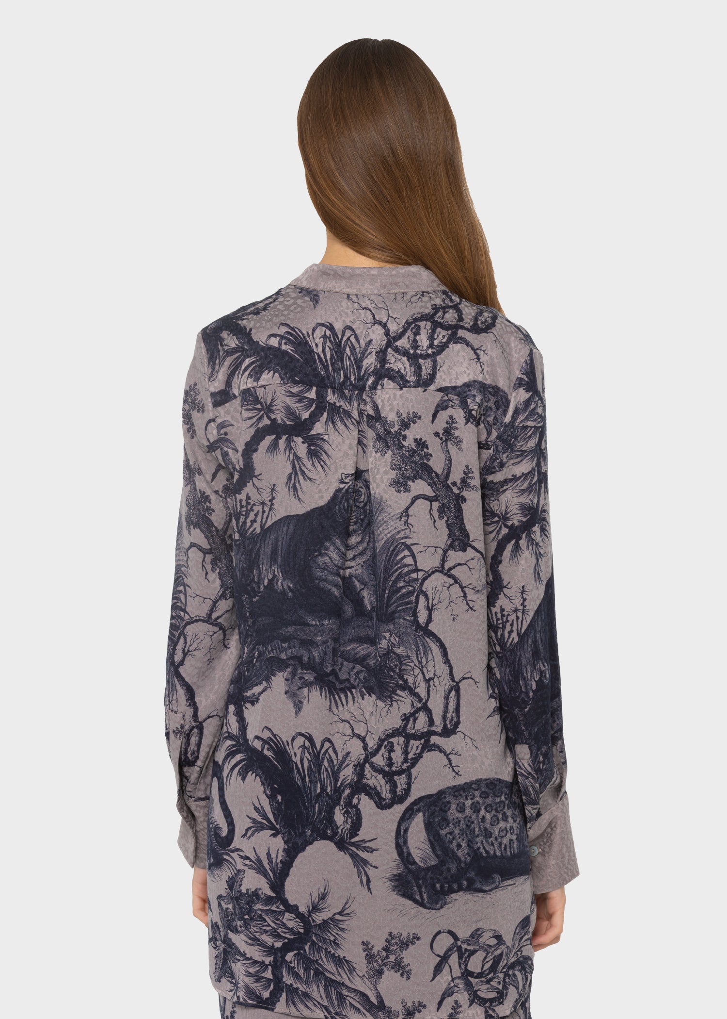 Jovi Grace Band Collar Shirt-niLuu