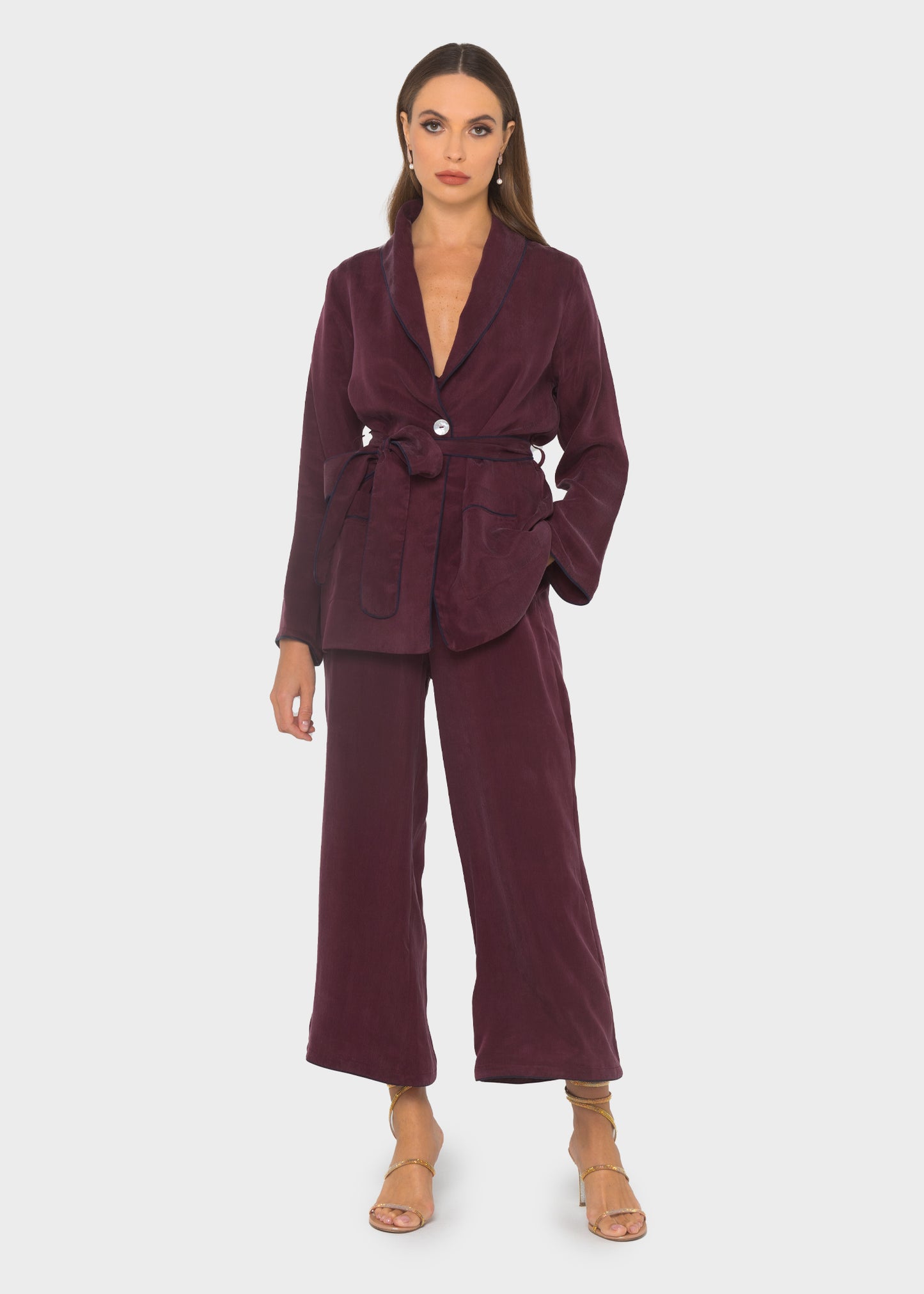 Merlot Grace Cropped Trousers-niLuu