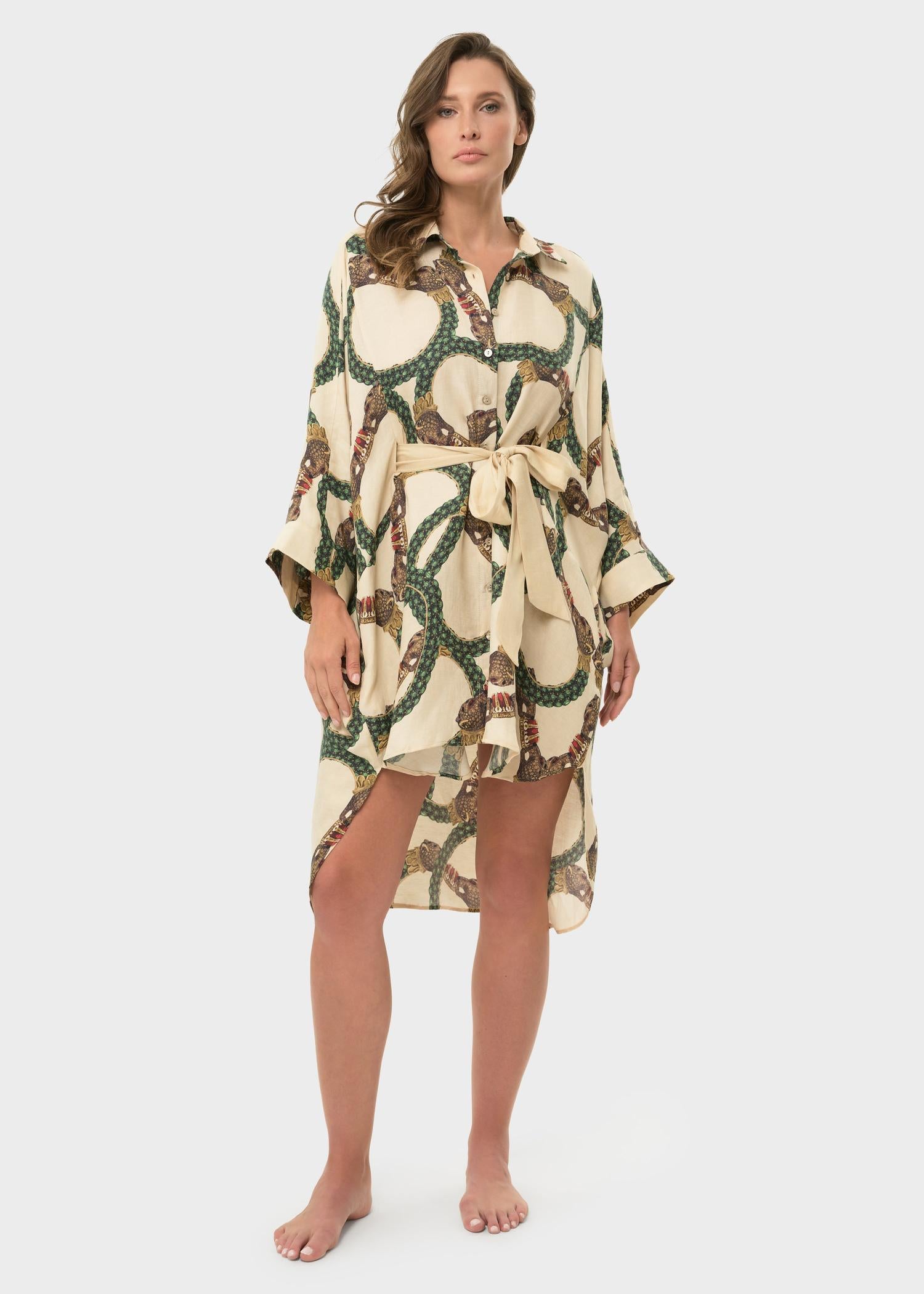 Celine Mystique Button Down Dress | Vegan Silkwear