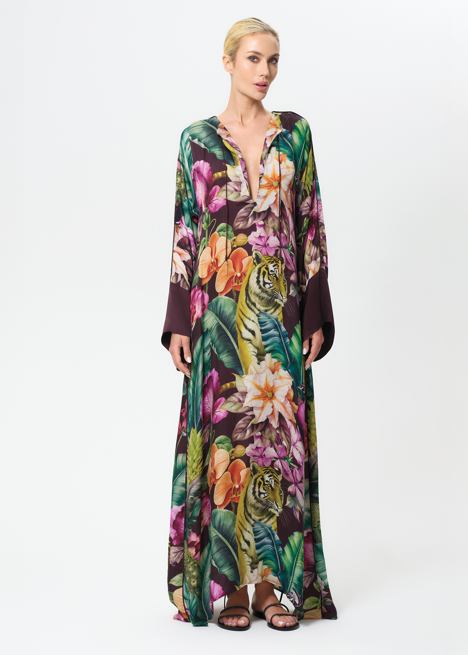 Farrah Noor Kaftan Dress | Vegan Silk | Calypso by niLuu M Farrah Noor Kaftan Dress | Vegan Silk | Calypso by niLuu M