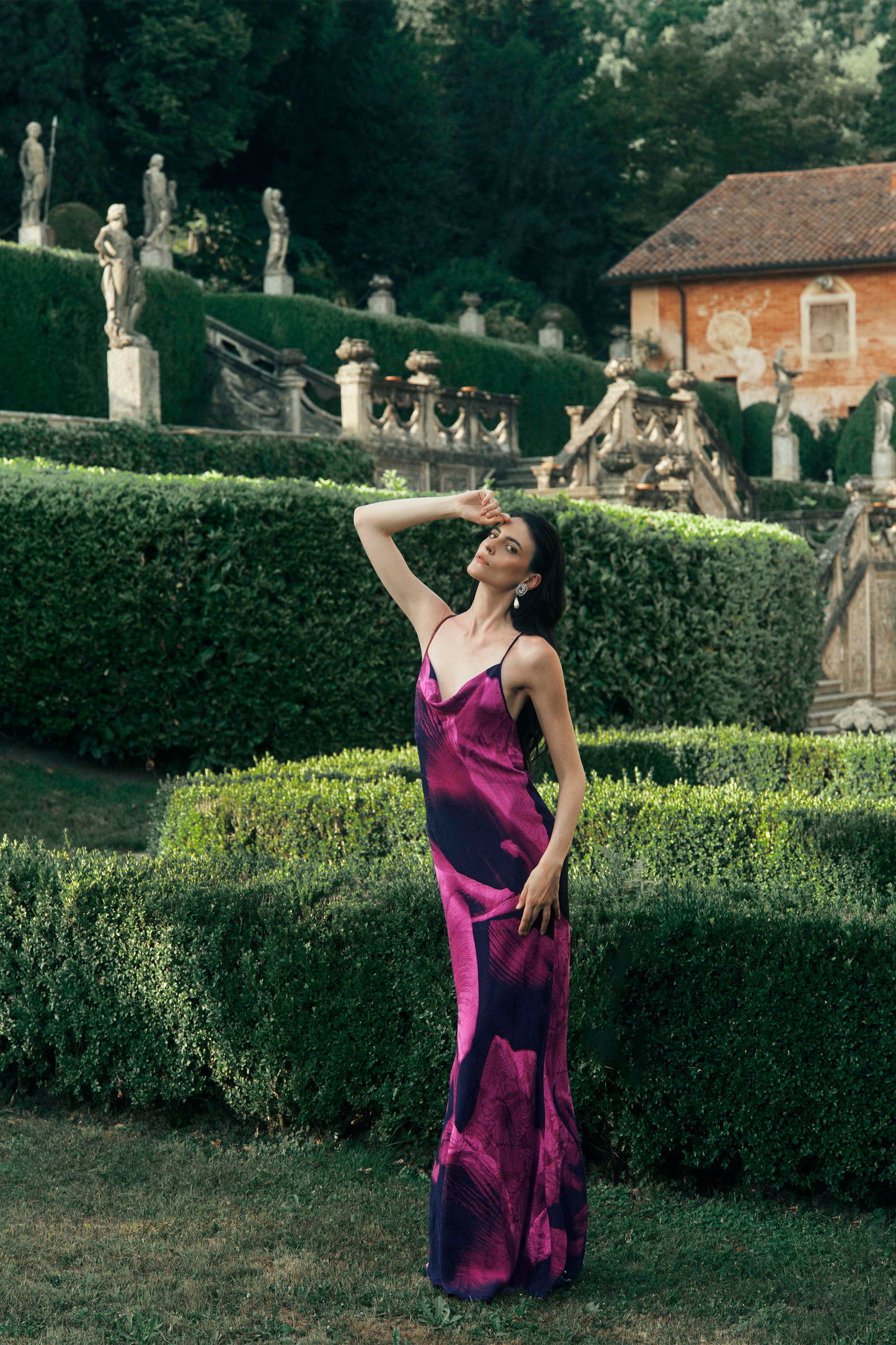 Sophia Calypso Scarlet Slip Dress-niLuu