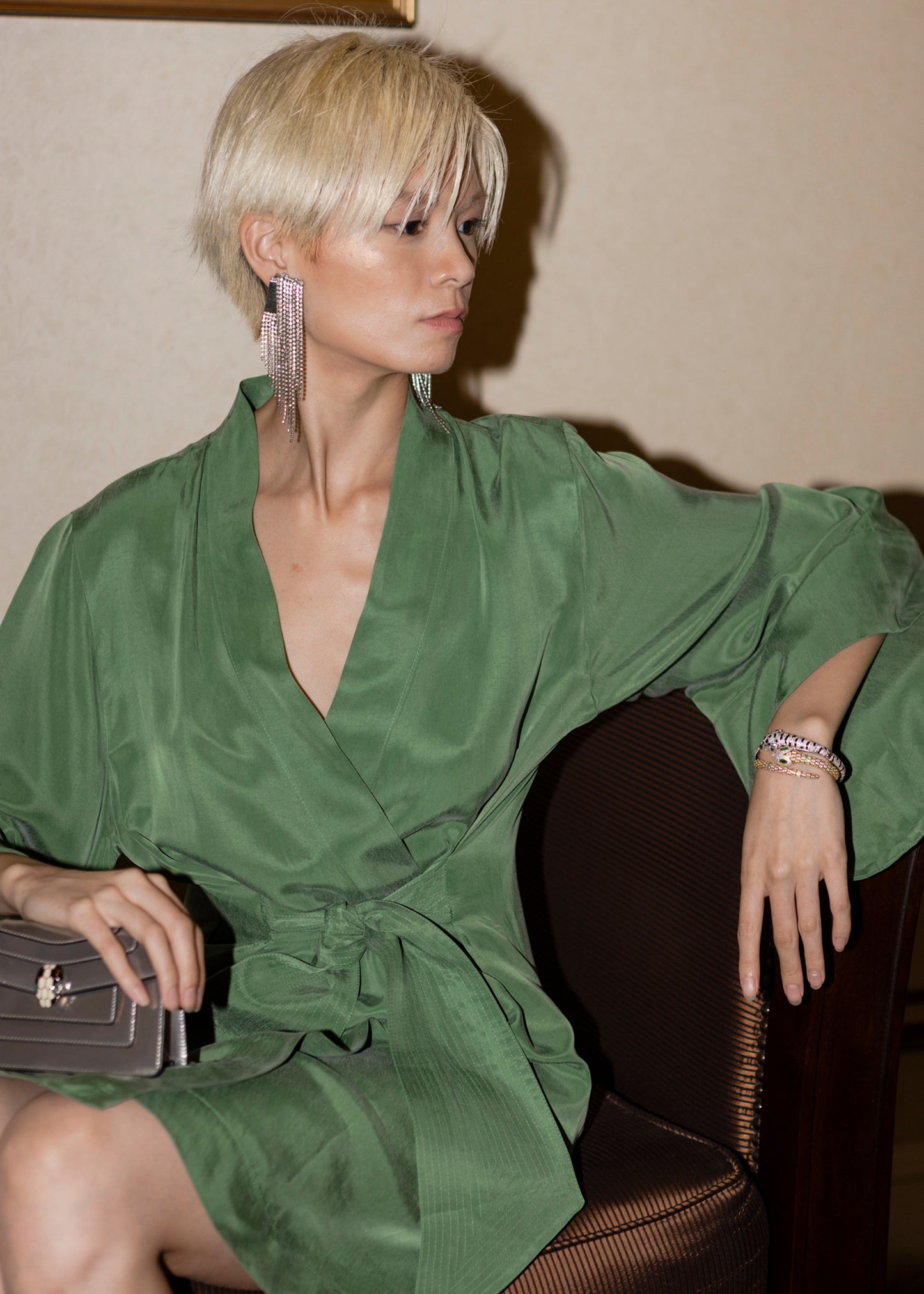 Moss Amara Mini Kimono Robe-niLuu