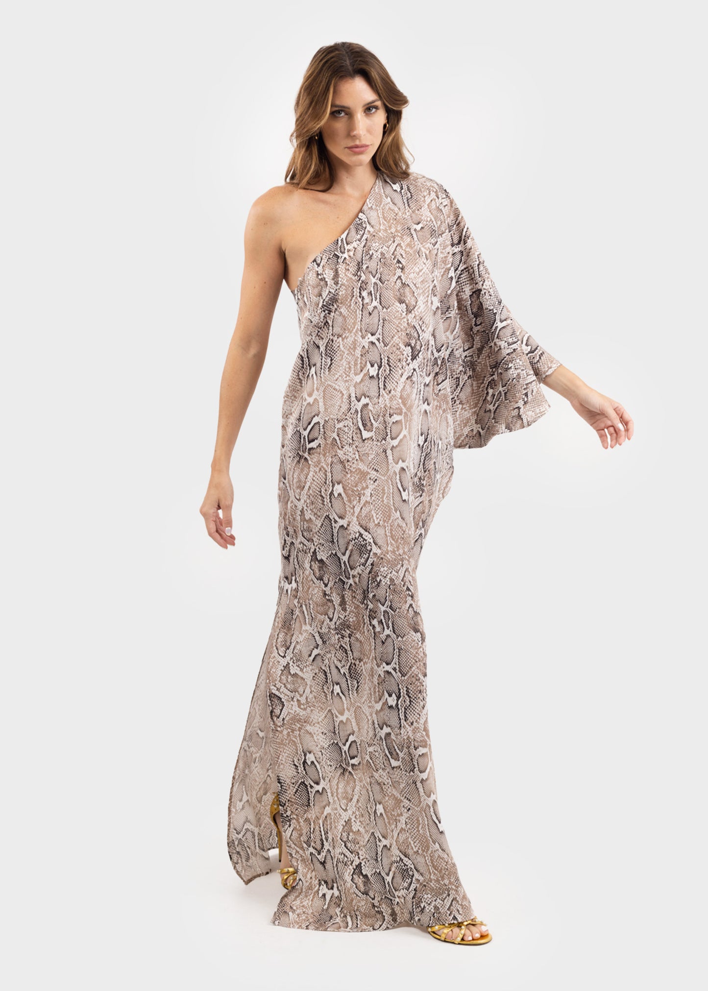 Cleo Hera One Shoulder Maxi Dress-niLuu