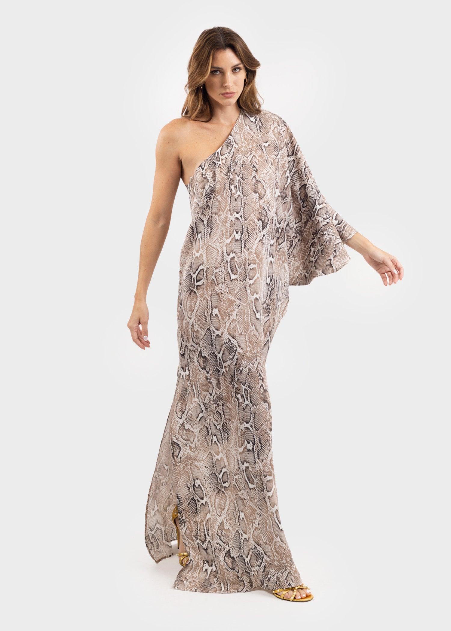 Cleo Hera One Shoulder Maxi Dress-niLuu