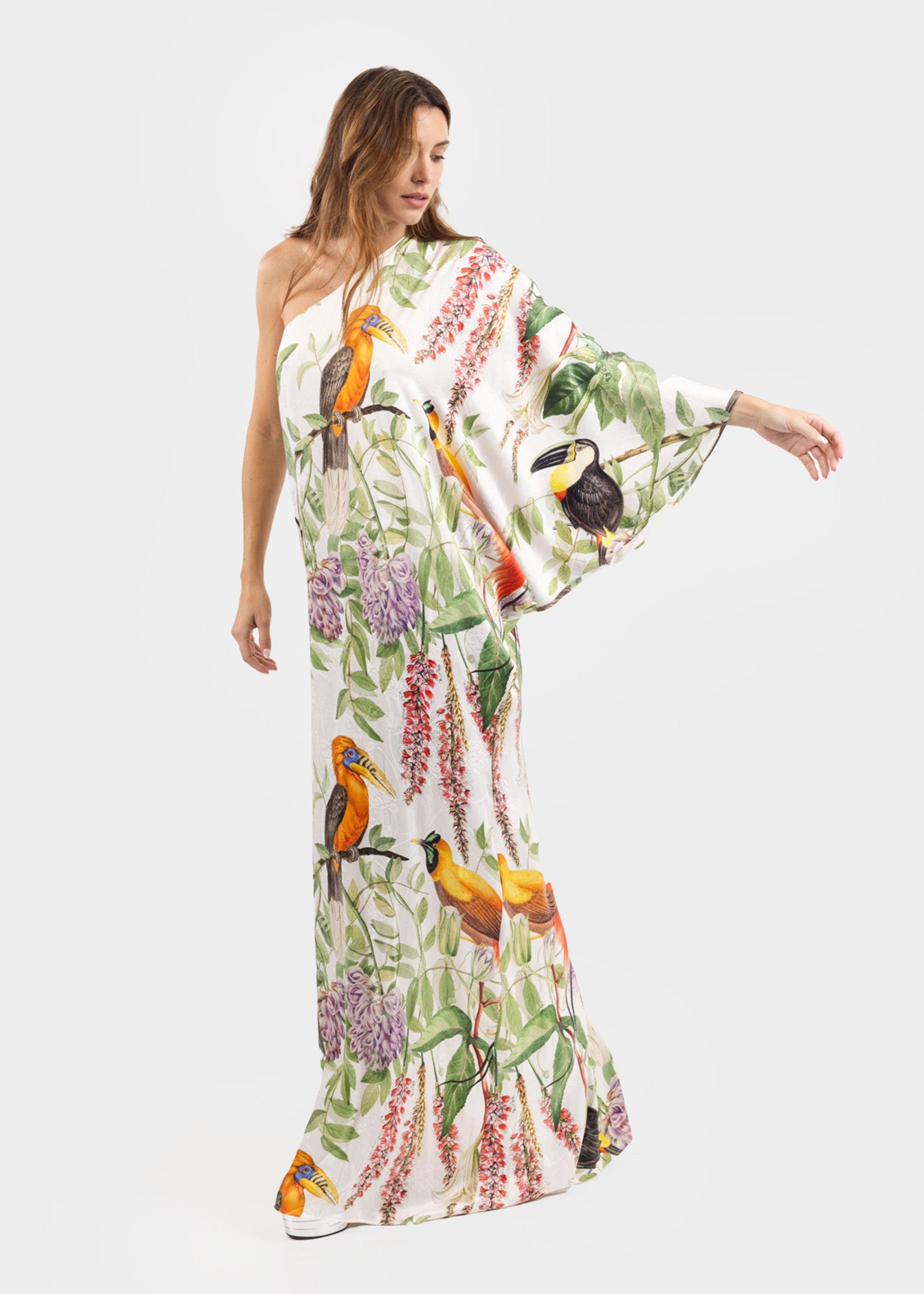 Queen Hera One Shoulder Maxi Dress-niLuu