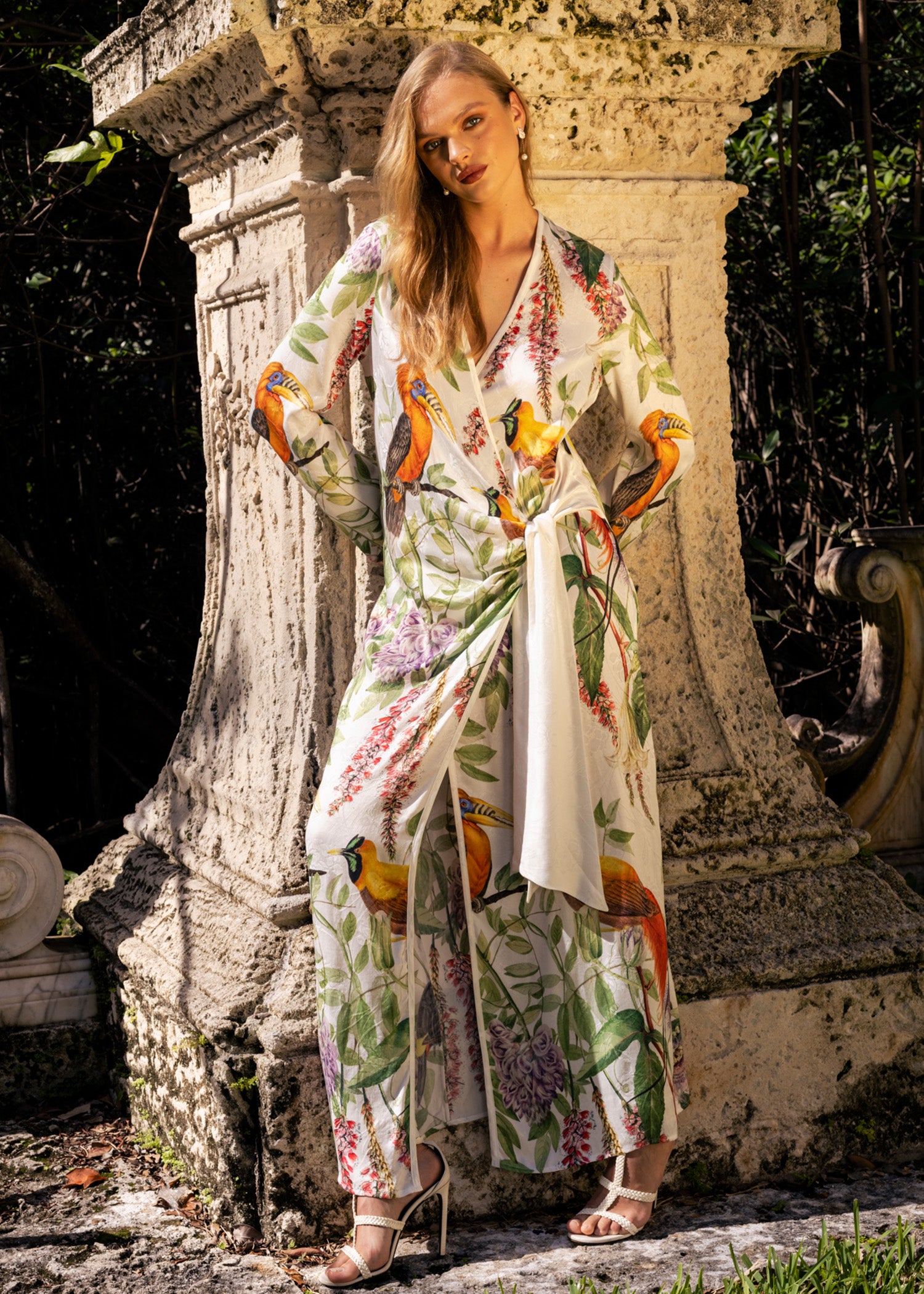 hera maxi dress white floral Hera