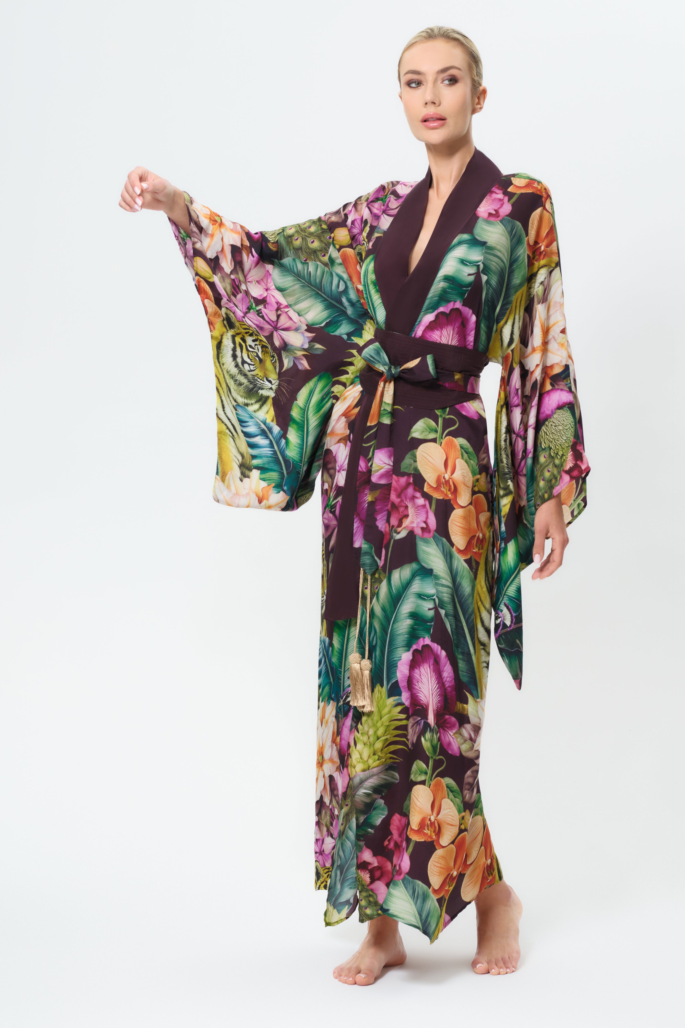Farrah Anya Oriental Kimono | Vegan Silk | Calypso by niLuu