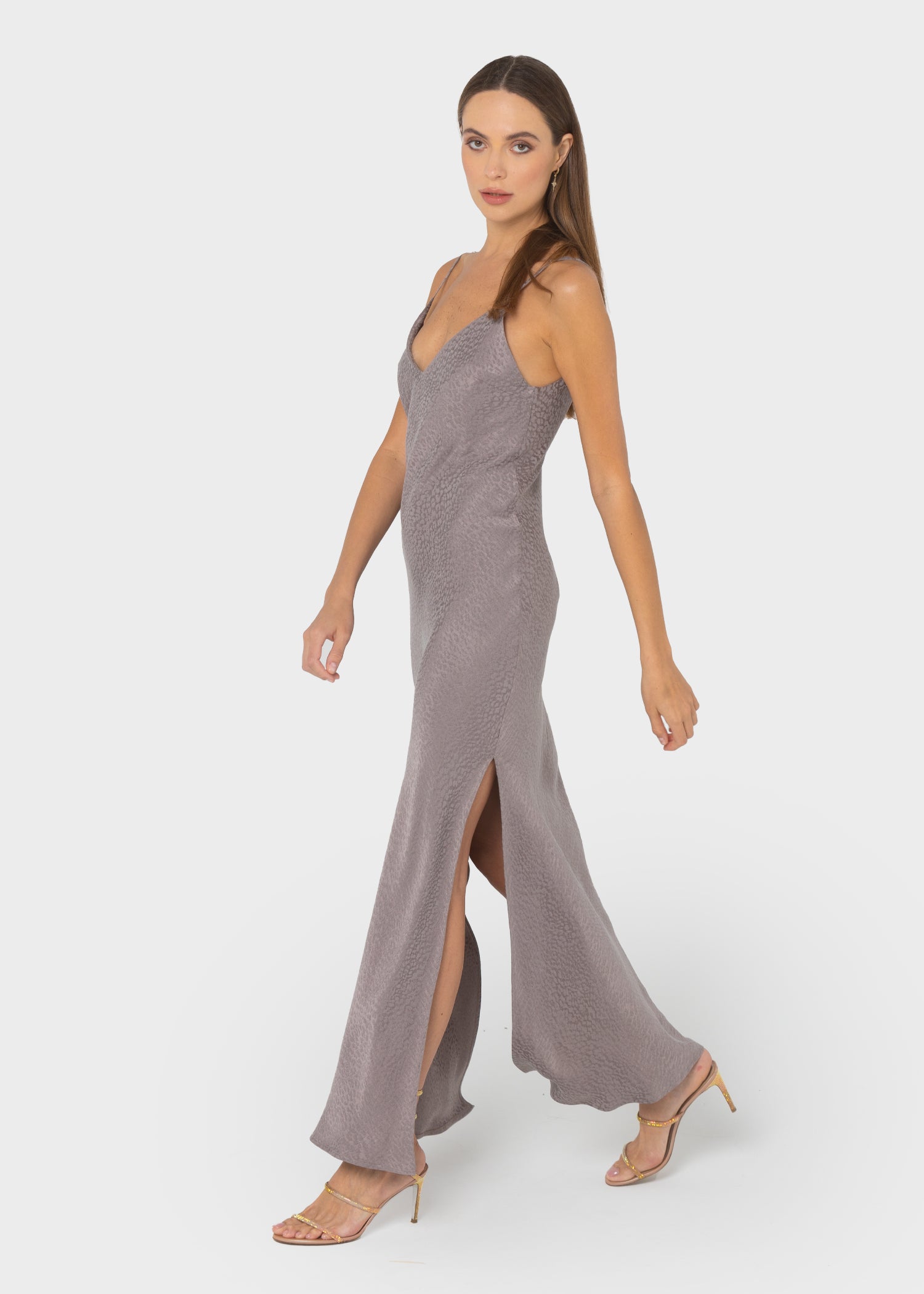 maxi cami slip dress & Other Stories Maxi Cami Slip Dress With Low Back in Purple