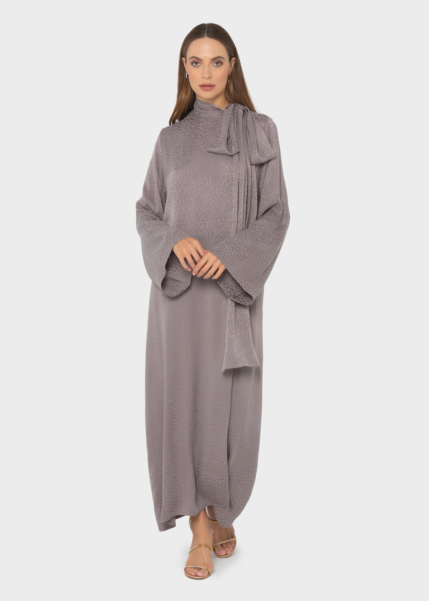 free people dove long sleeve maxi dress Dove Grace Pussy-Bow Maxi Dress | Vegan Silk