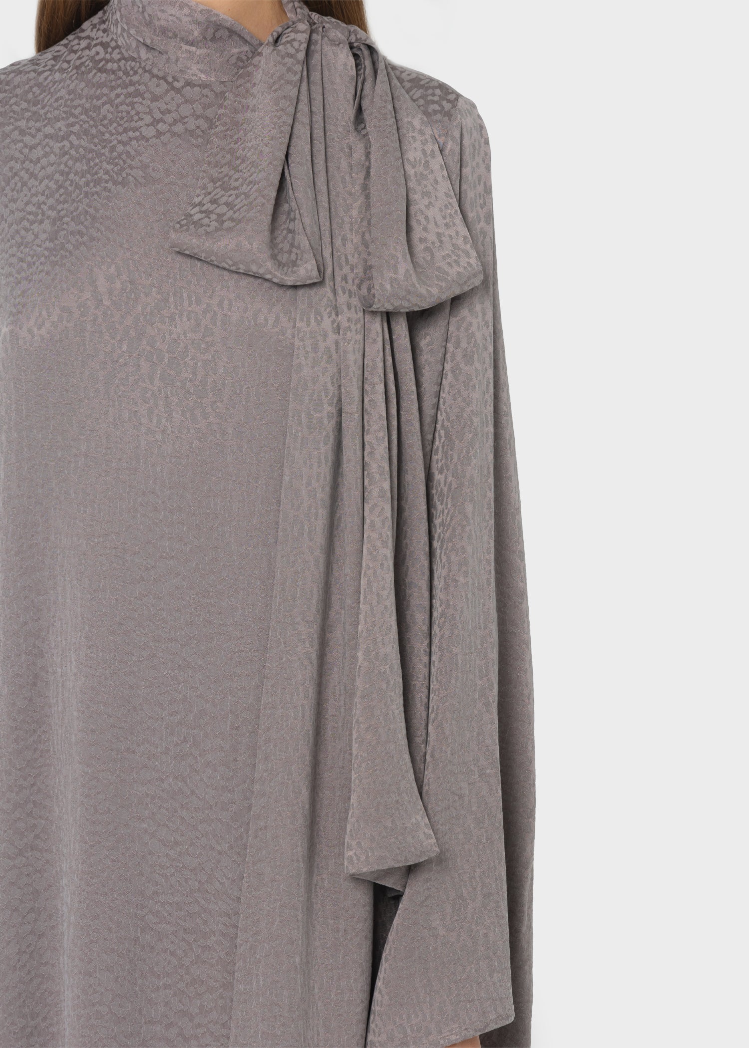 grey bow dress Sister Jane Heron - Heather Grey Mini Dress - Collared Dress