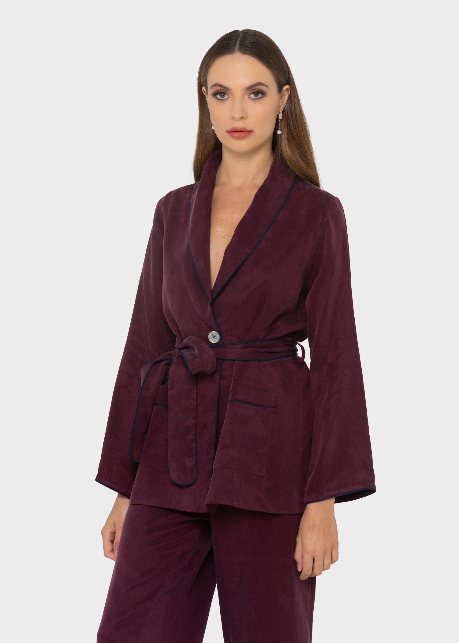 Merlot Grace Soft Blazer