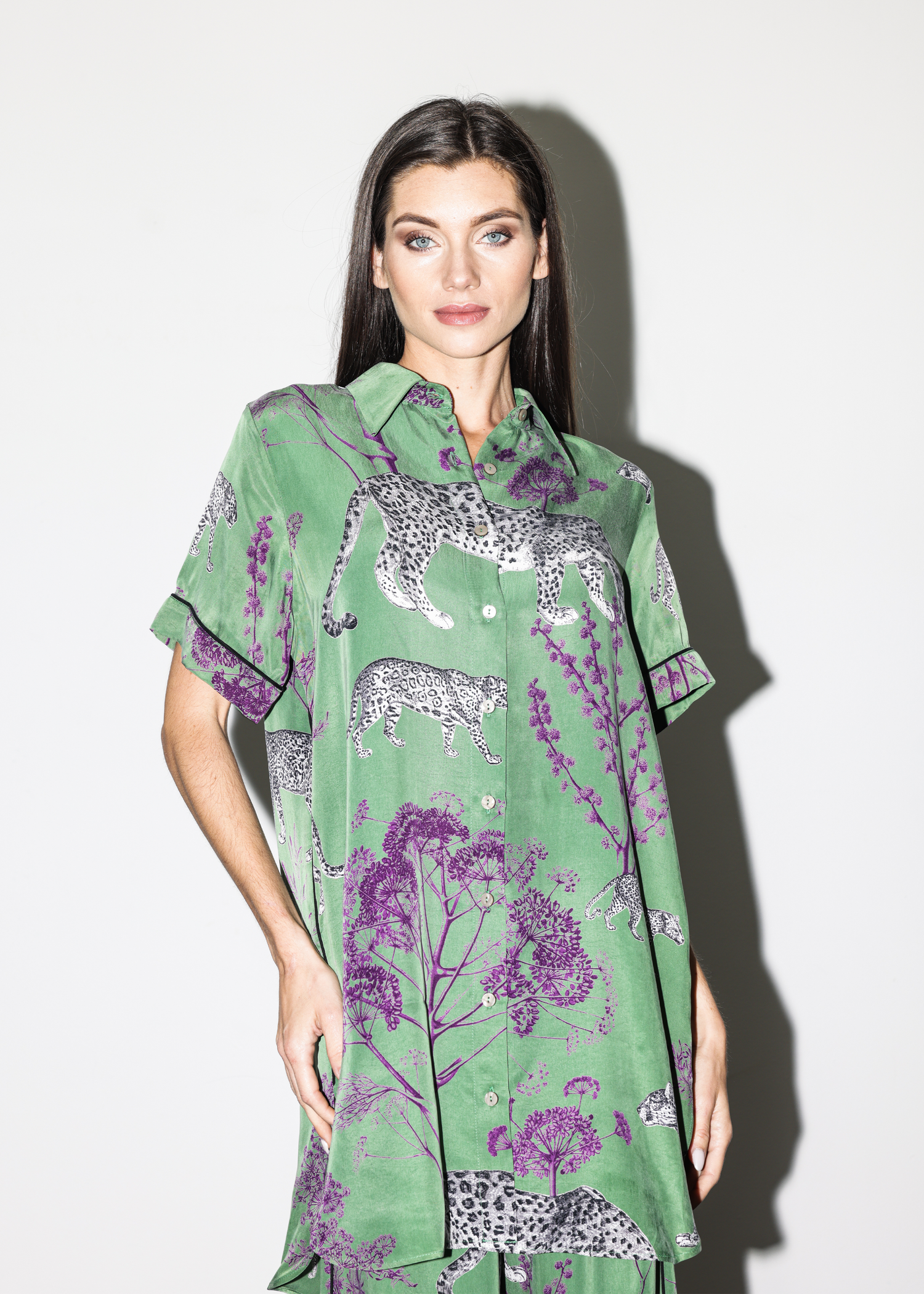 Lennon Logan Button Down | Vegan Silk | niLuu