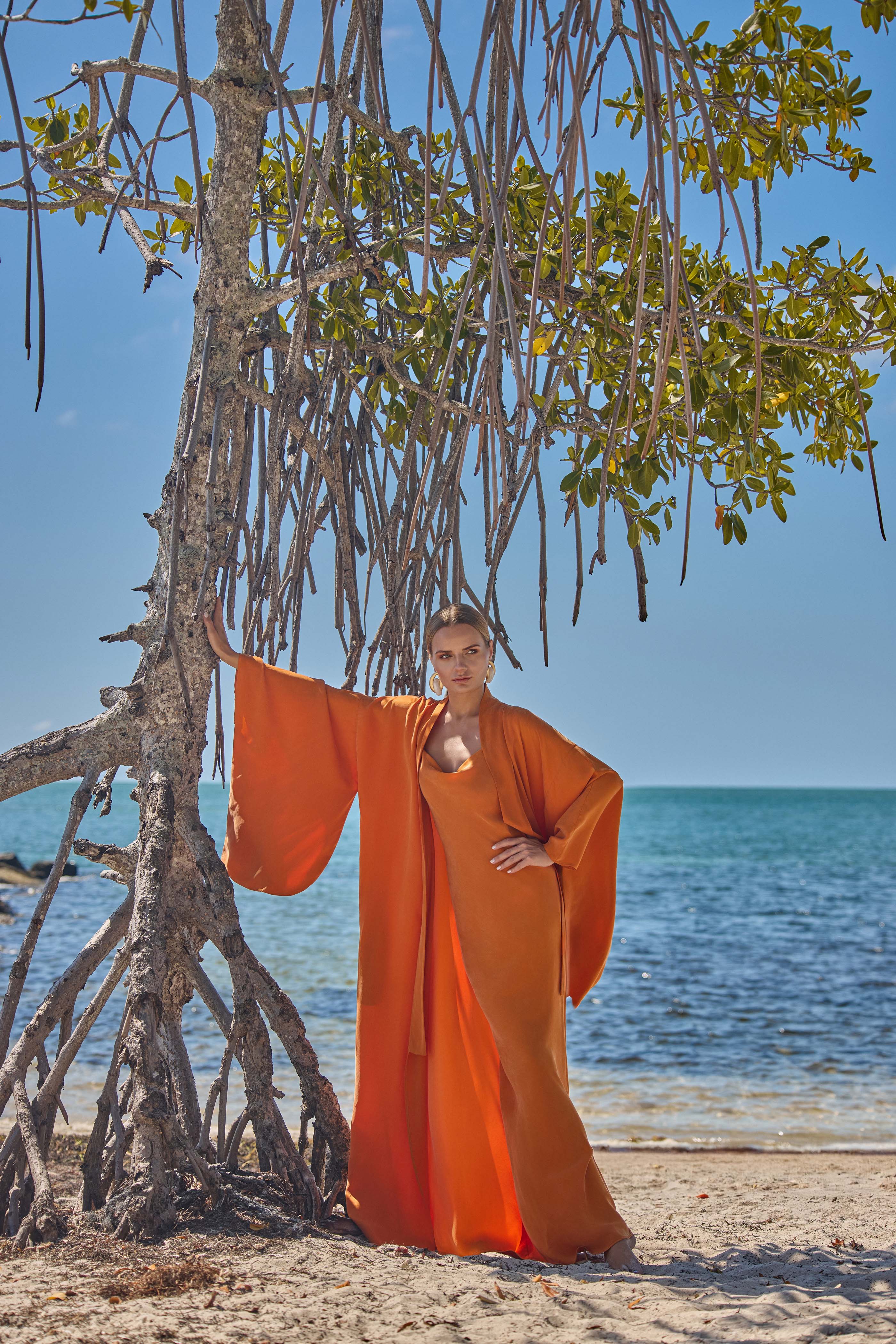 Kimono Ohana さん専用　紅葉　流泉　/867 Sienna Anya Oriental Kimono | Vegan Silk | Calypso by niLuu