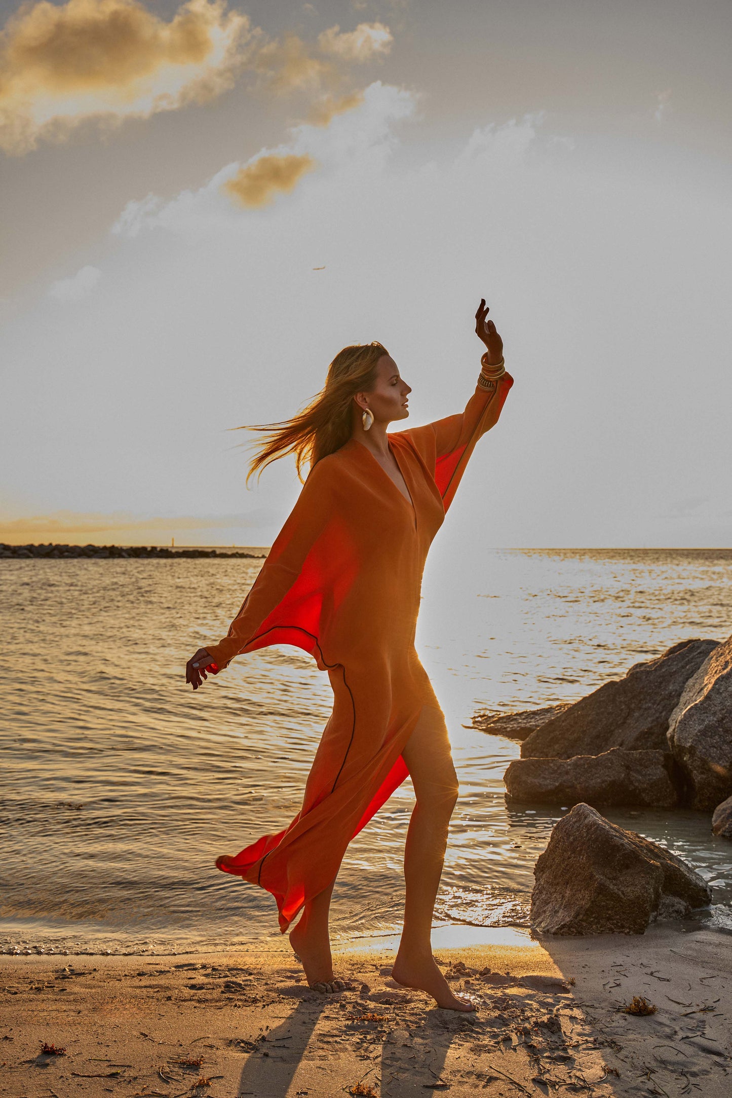 Sienna Calypso Taylor Bat Sleeve Dress-niLuu