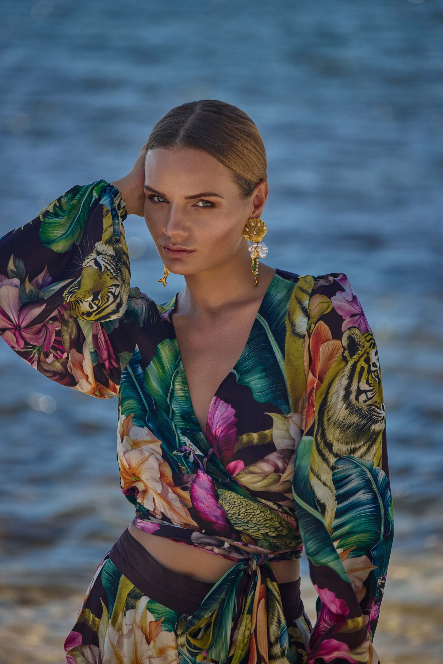 Farrah Calypso Maia Wrap Top-niLuu