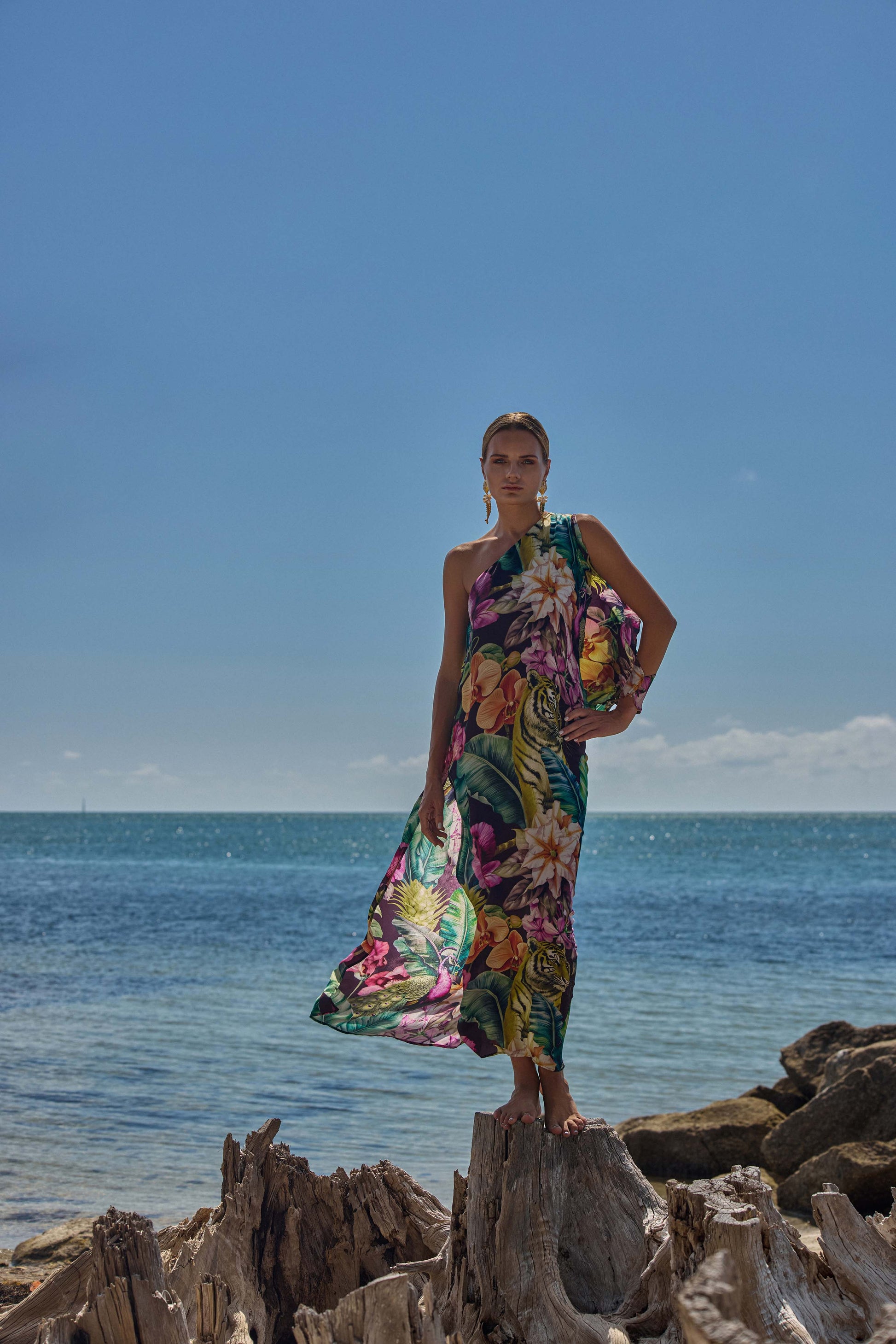 Farrah Calypso One Shoulder Dress-niLuu