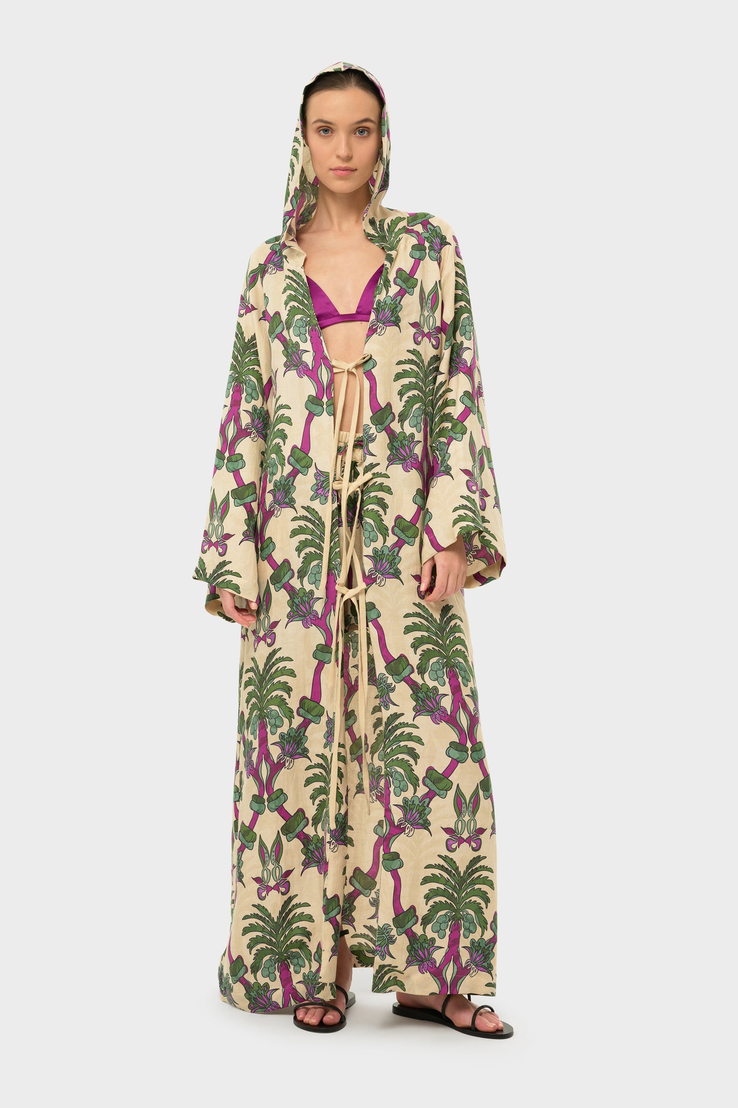 Palmera AquaFlora Hooded Kaftan-niLuu