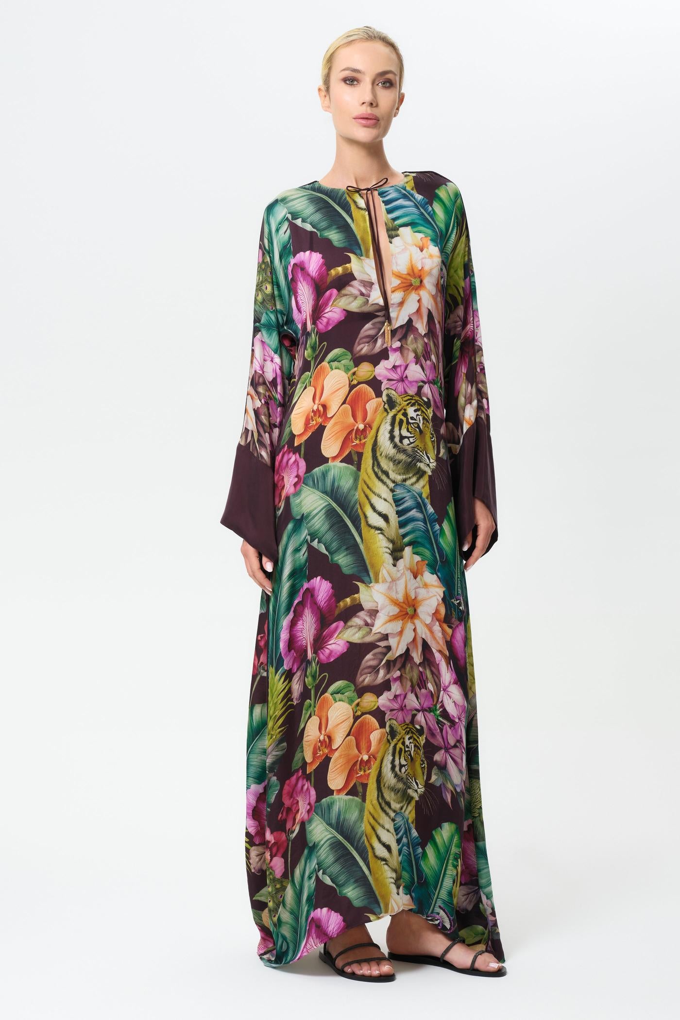 Farrah Noor Kaftan Dress | Vegan Silk Farrah Noor Kaftan Dress | Vegan Silk
