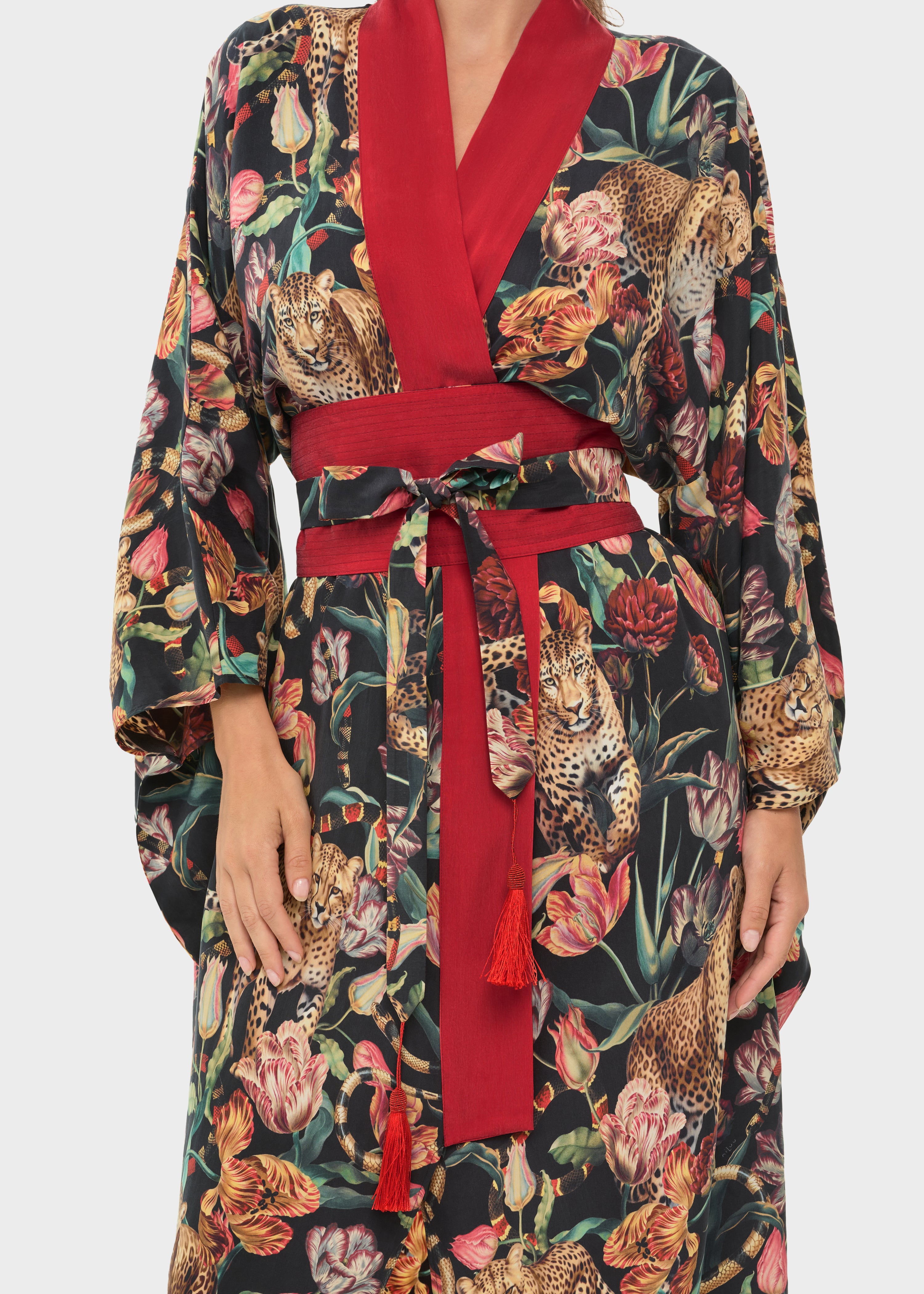 Anya Oriental Kimono Vegan Silk Robe niLuu