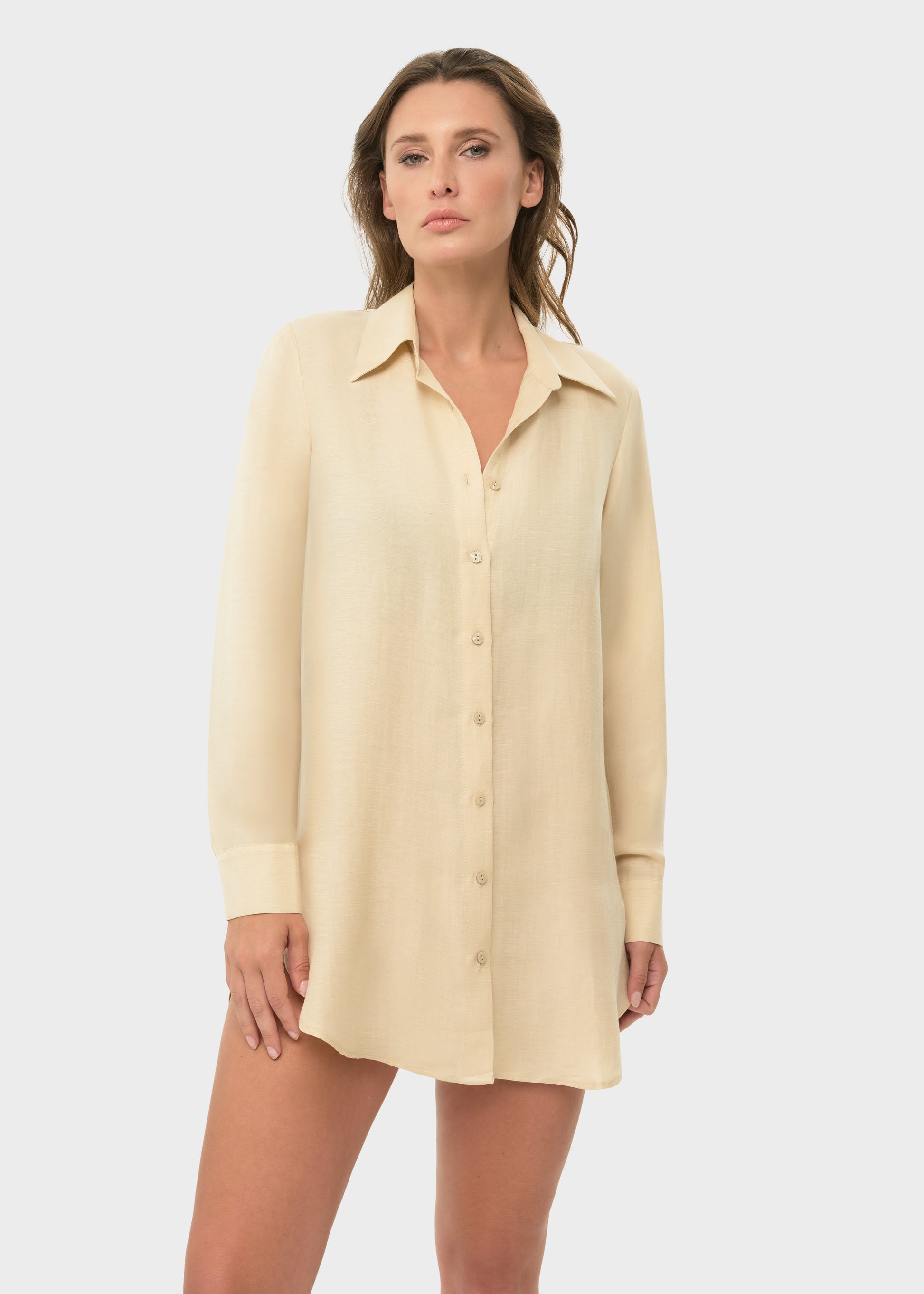 Creme Mystique Button Down Shirt-niLuu