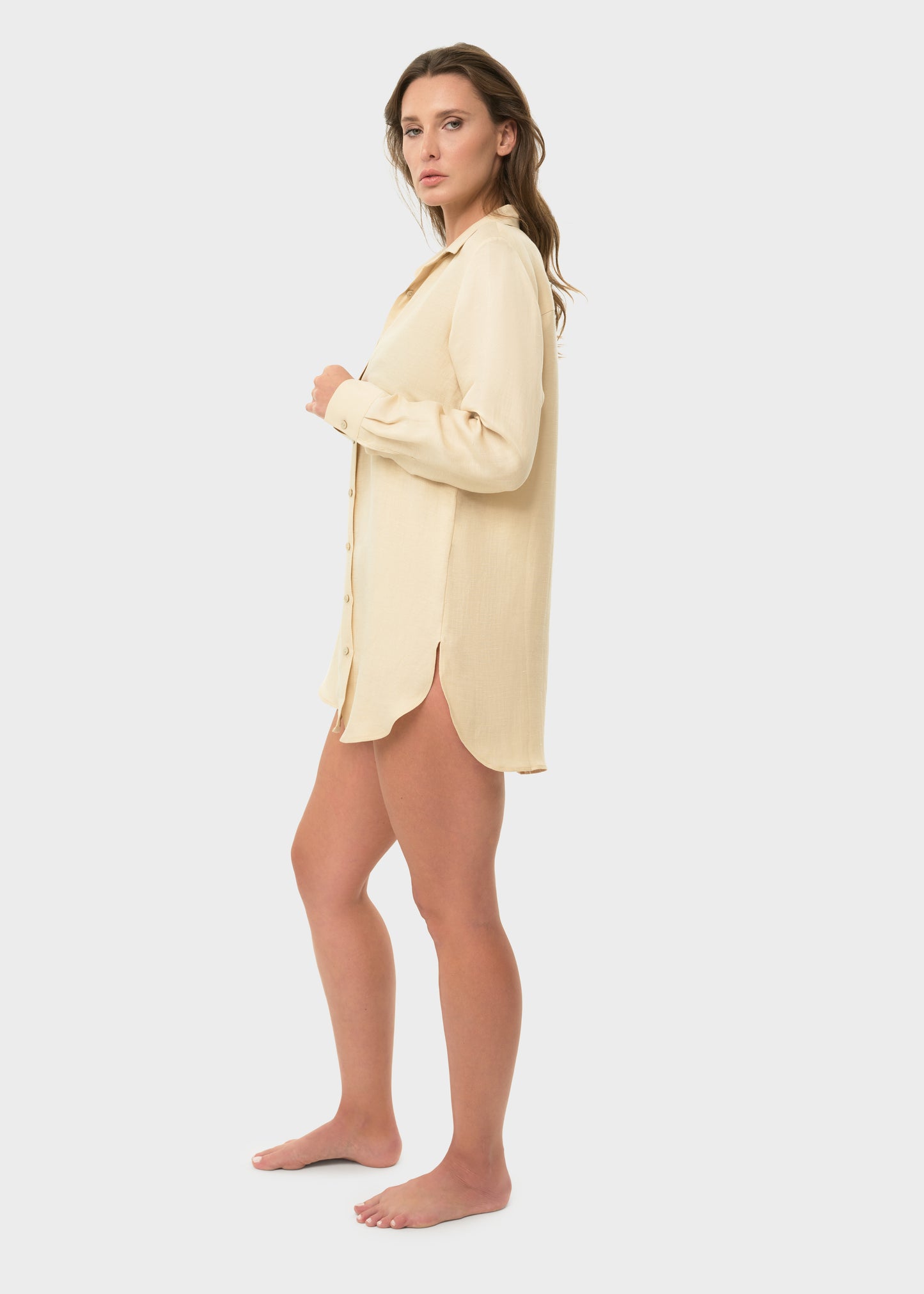 Creme Mystique Button Down Shirt-niLuu