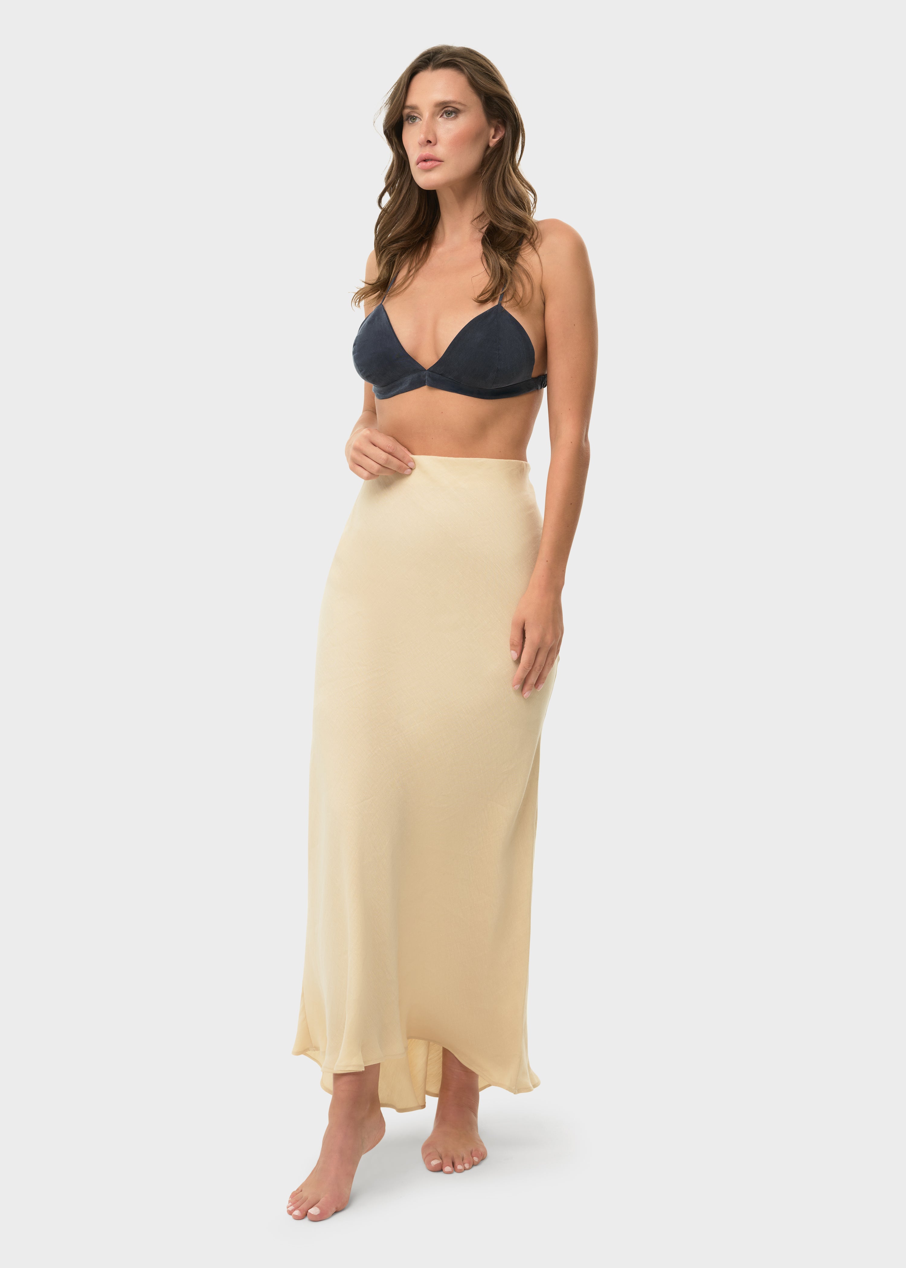 Creme Mystique Lucy Slip Skirt-niLuu