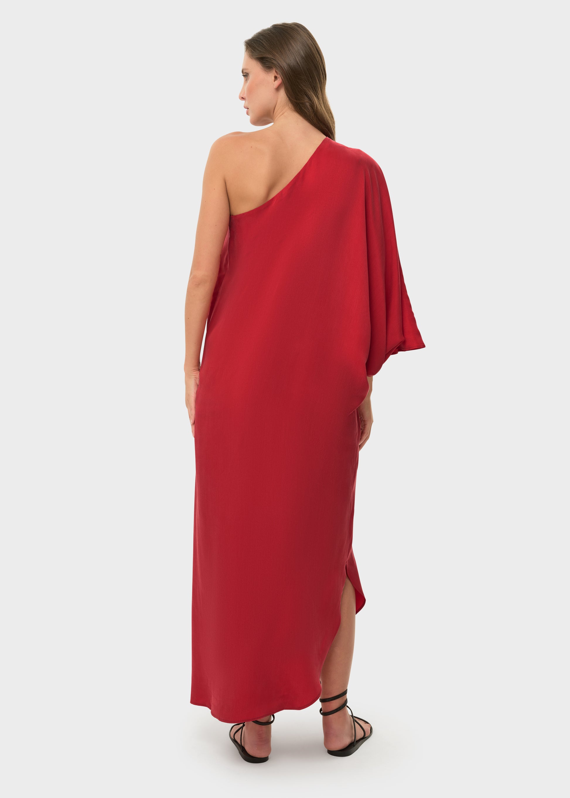 Rouge Mystique One Shoulder Maxi Dress-niLuu