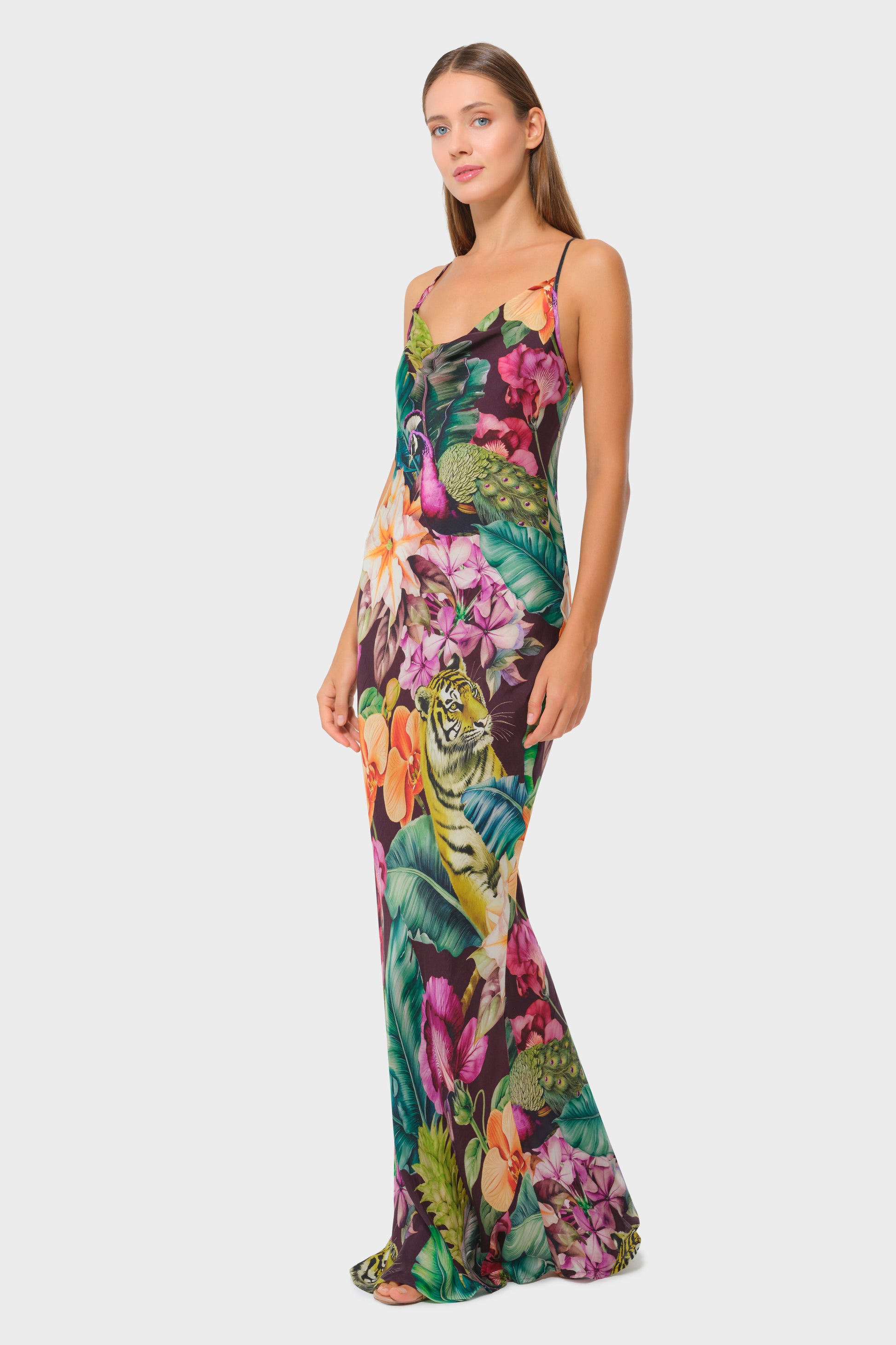Farrah Scarlet Slip Dress | Vegan Silk