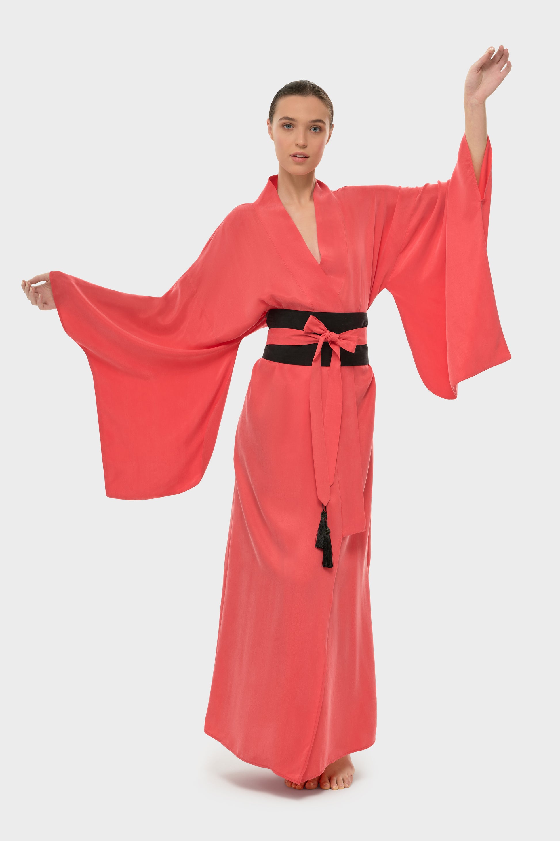 Coral AquaFlora Anya Oriental Kimono-niLuu