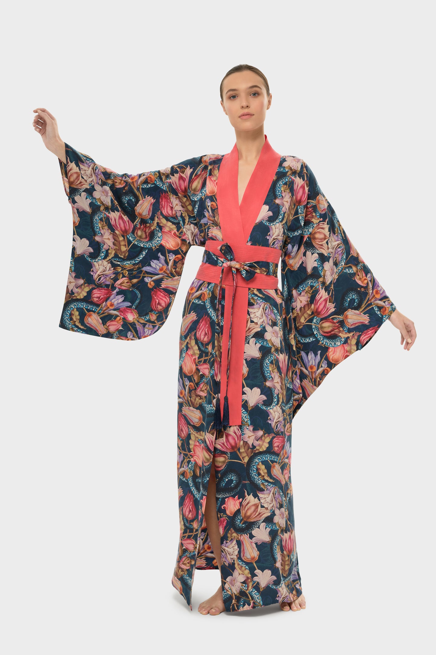 Jackson AquaFlora Anya Oriental Kimono-niLuu