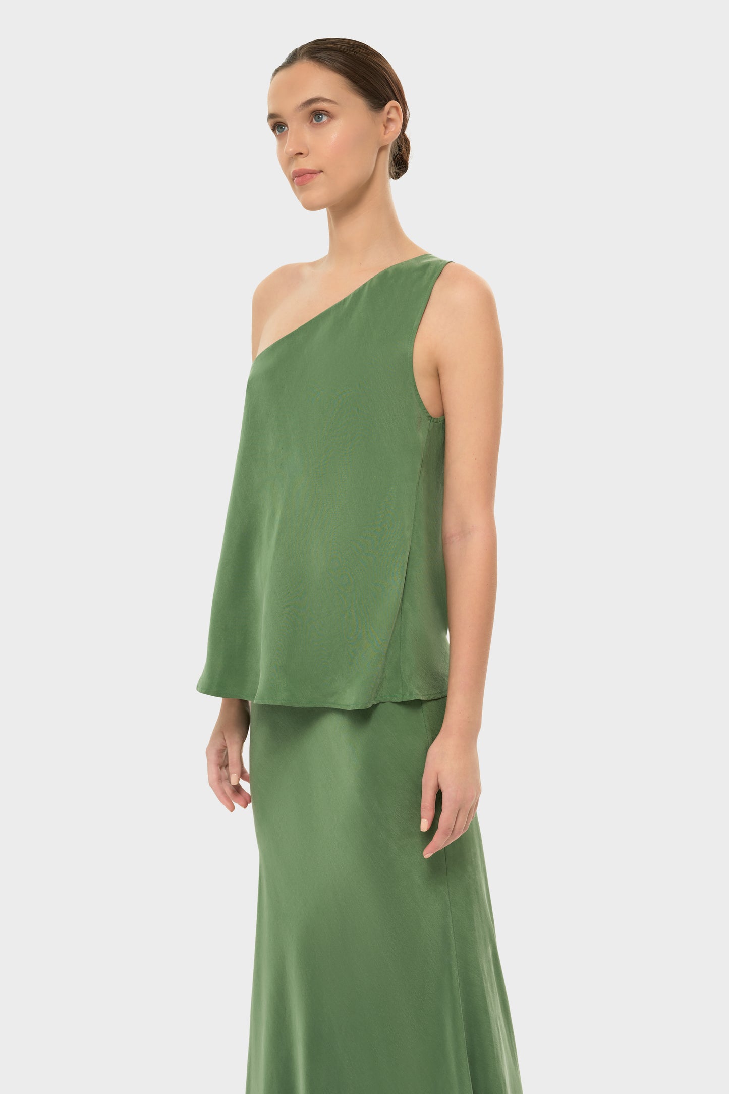 Moss AquaFlora Iris One Shoulder Top-niLuu