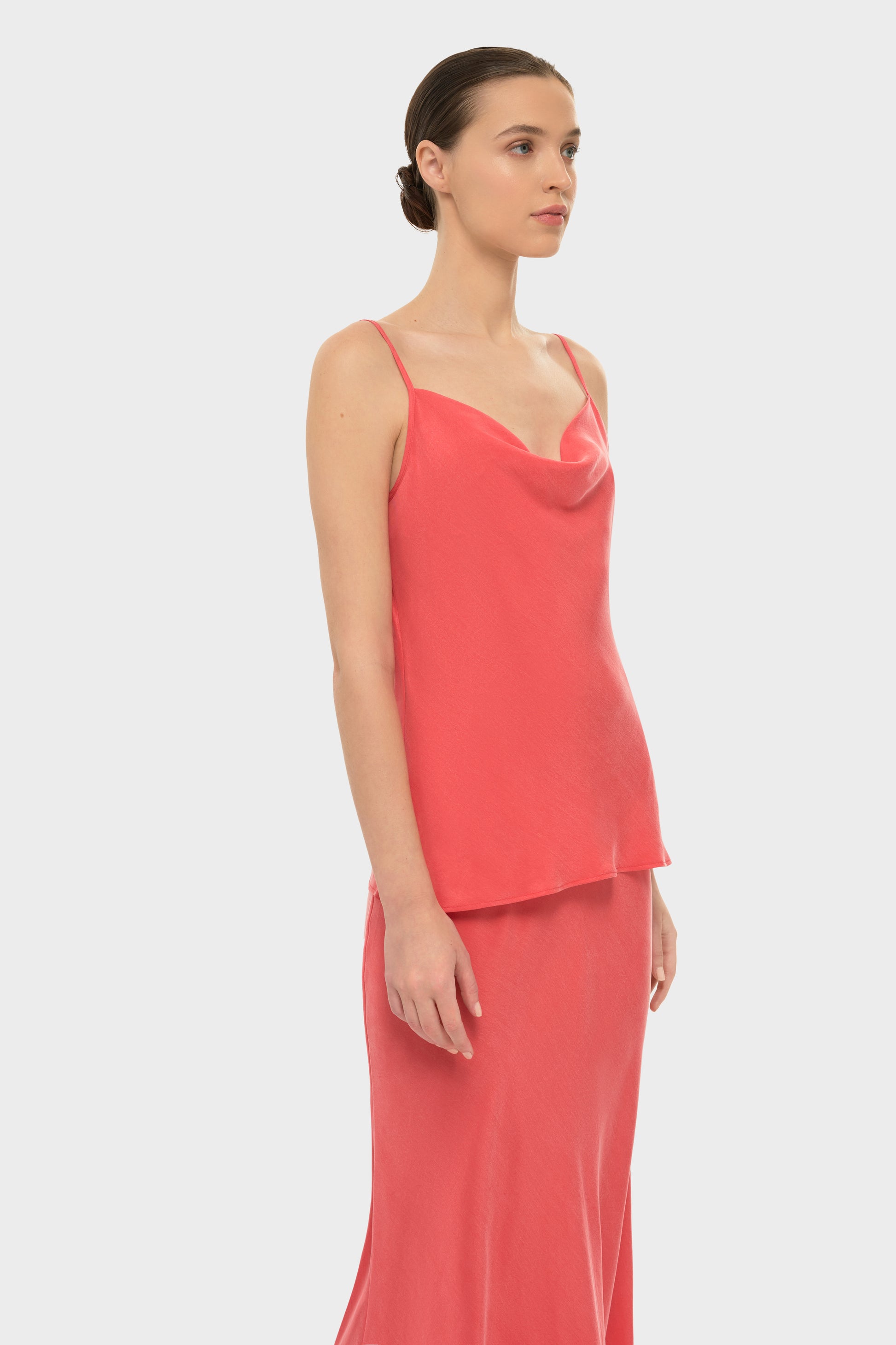 Coral AquaFlora Cowl Cami Top-niLuu