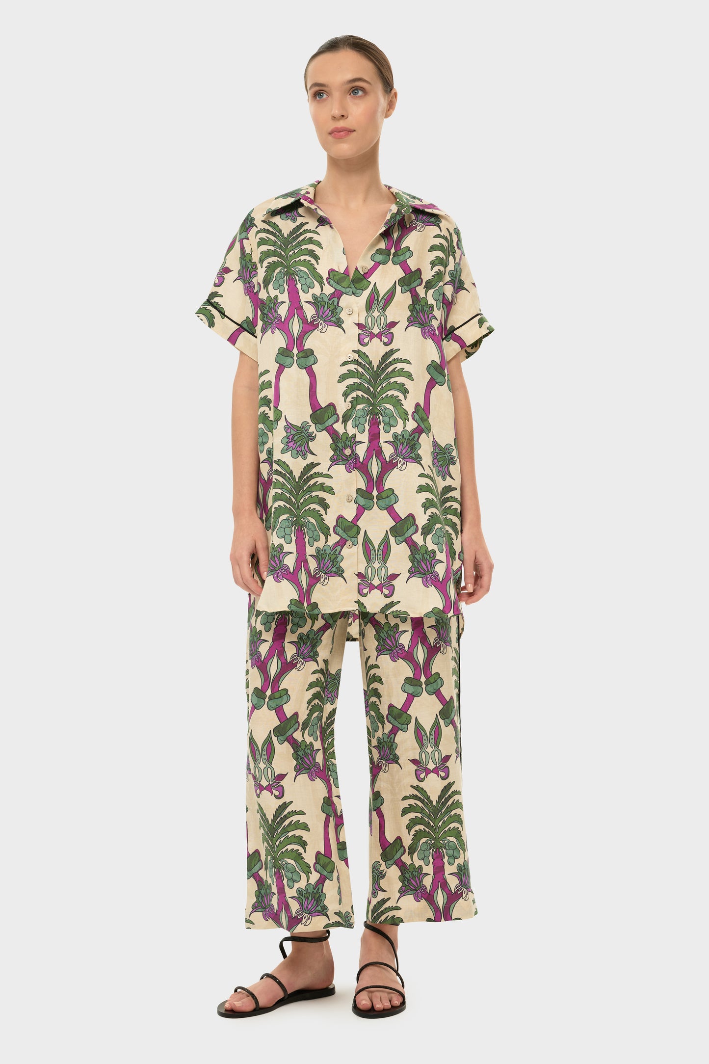 Palmera AquaFlora Logan Button Down Shirt-niLuu