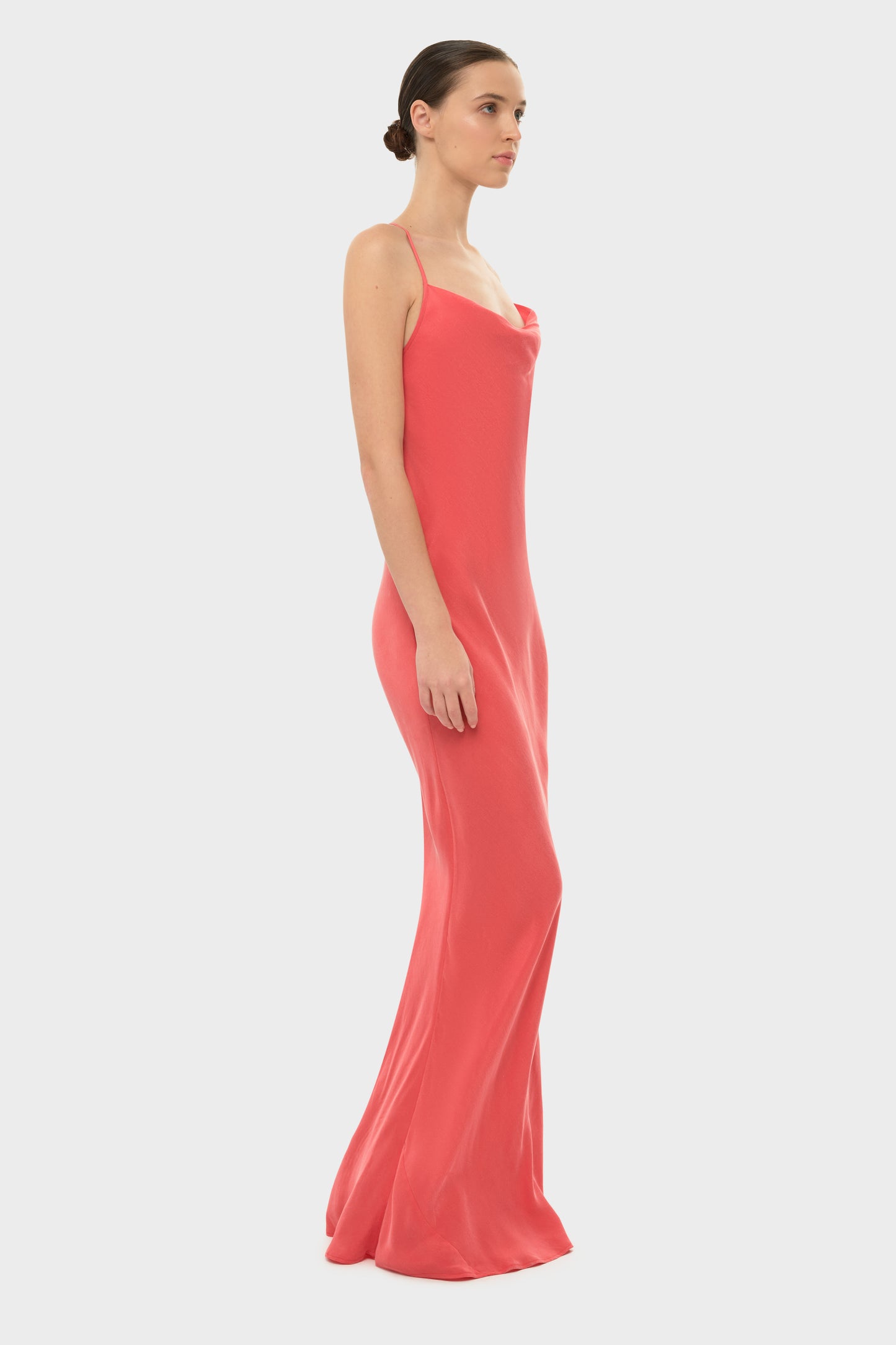 Coral AquaFlora Scarlet Slip Dress-niLuu