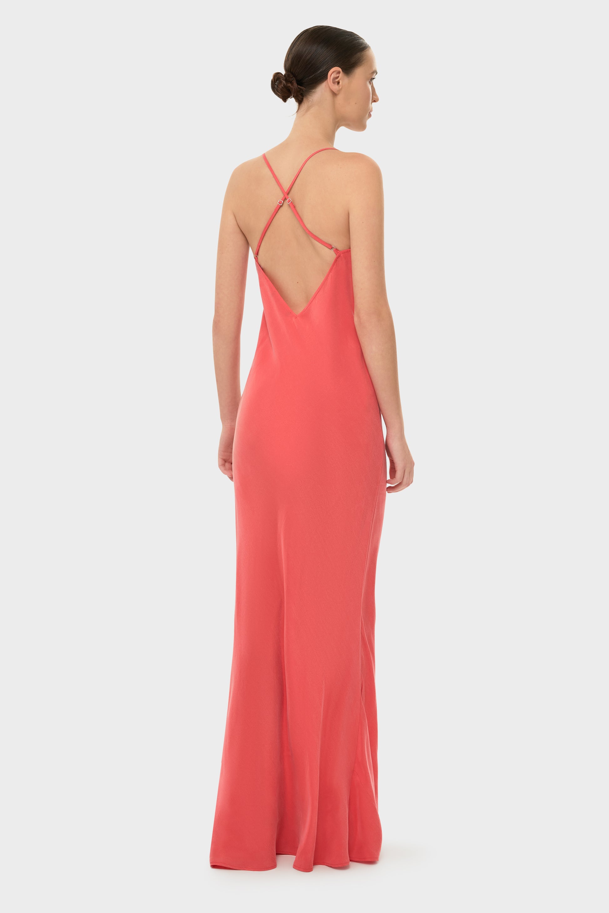 Coral AquaFlora Scarlet Slip Dress-niLuu