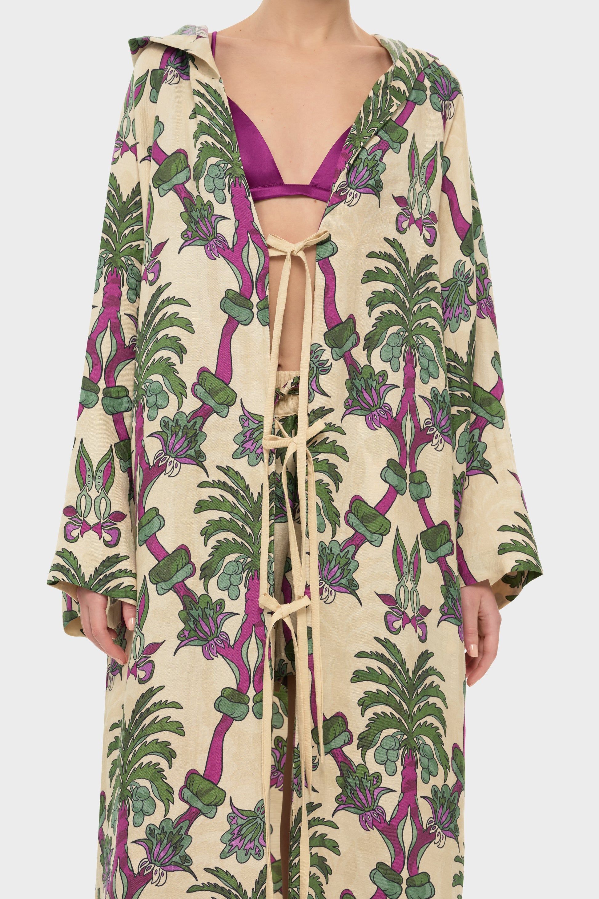 Palmera AquaFlora Hooded Kaftan-niLuu