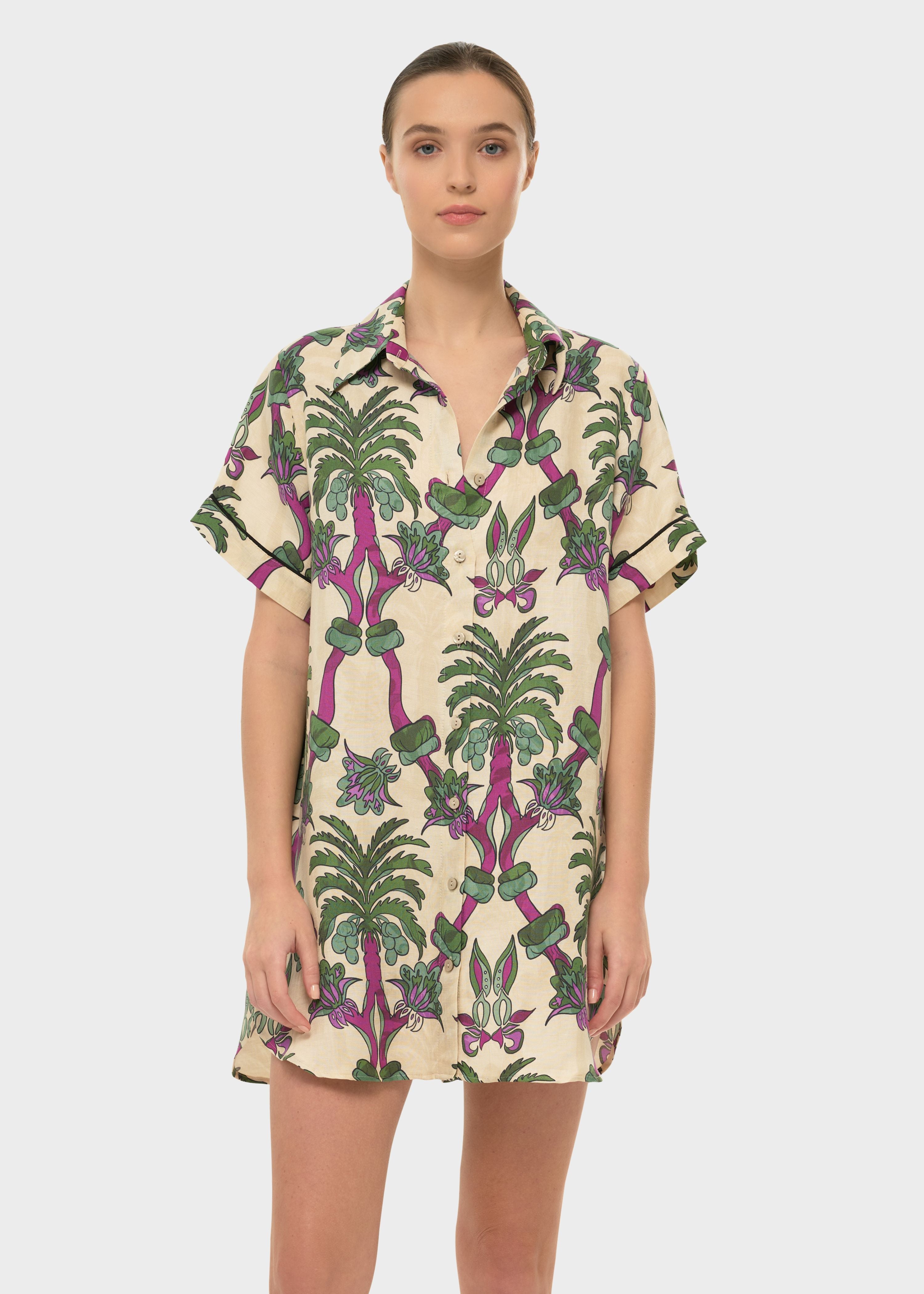 Palmera AquaFlora Logan Button Down Shirt