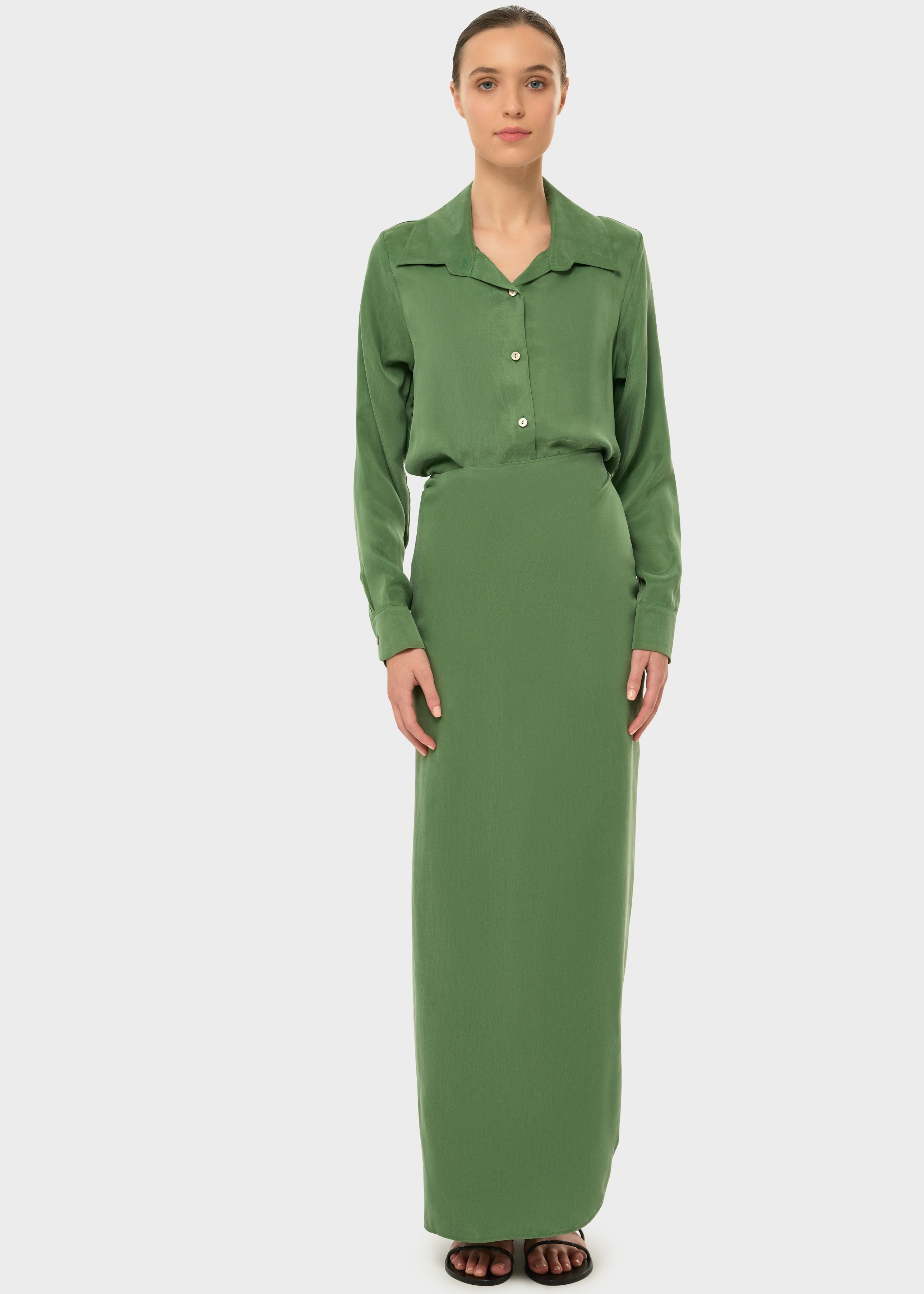 Moss AquaFlora Shirt Wrap Dress