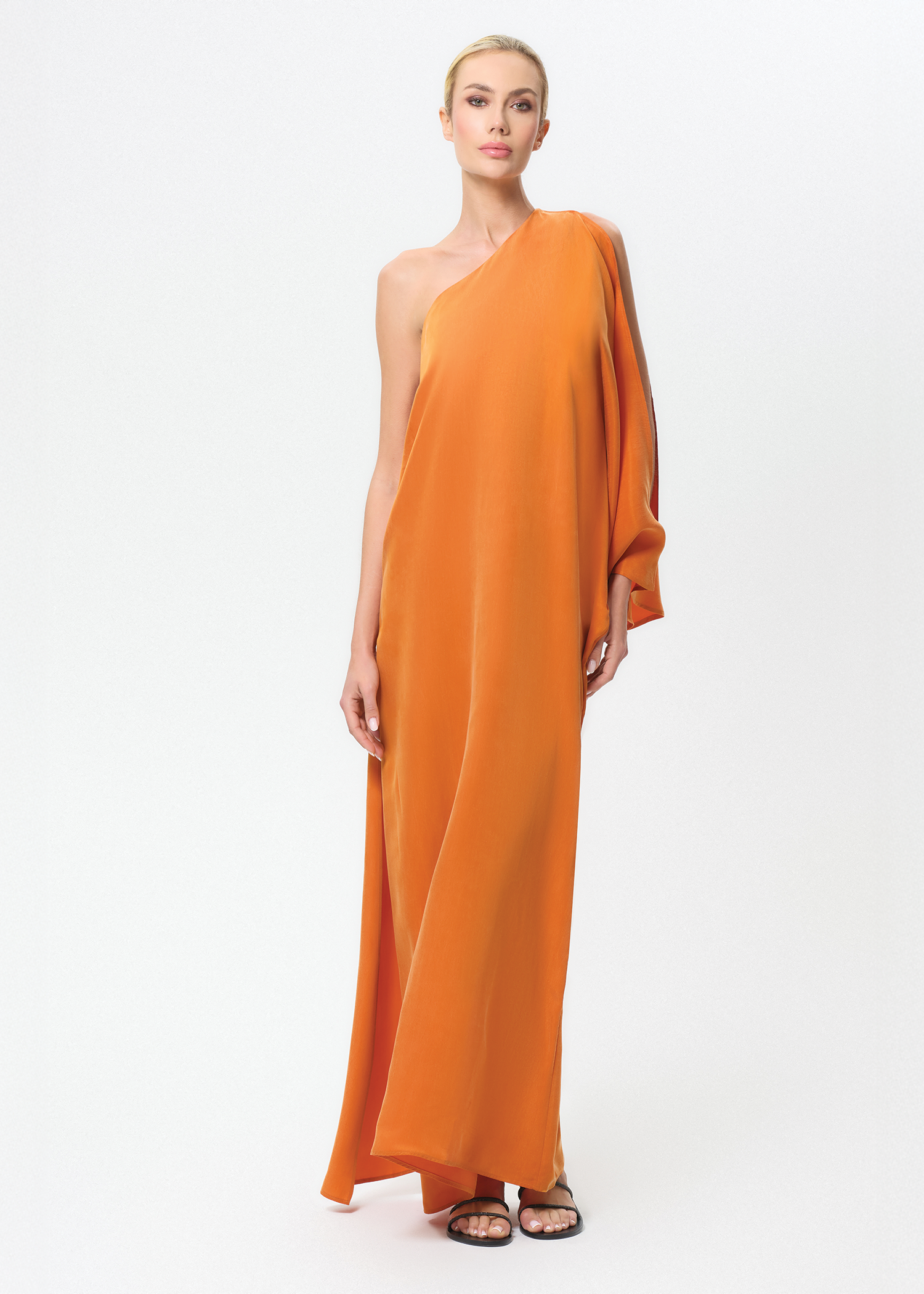 Sienna One Shoulder Dress | Vegan Silk
