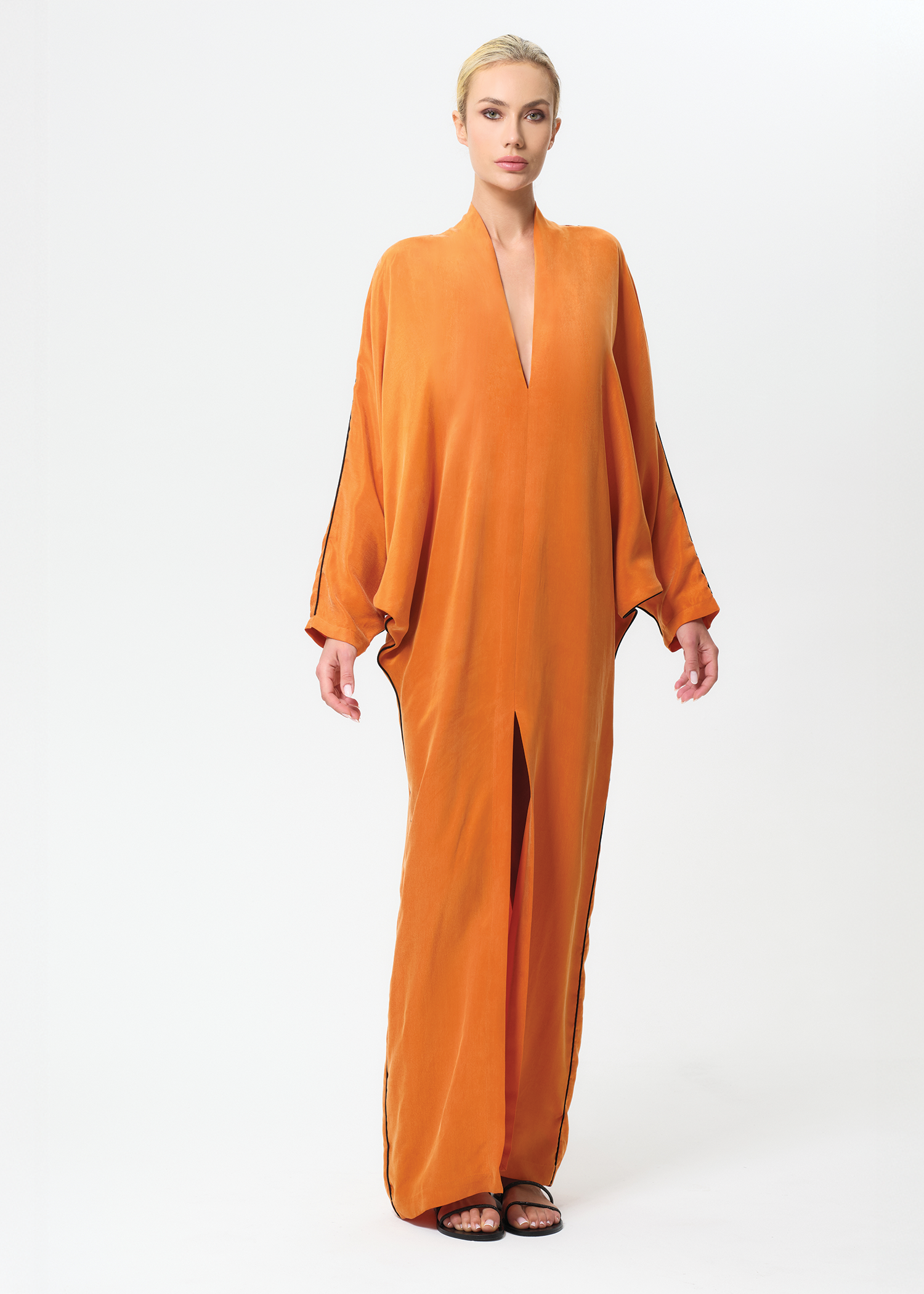 Sienna Taylor Bat Sleeve Dress | Vegan Silk | Calypso