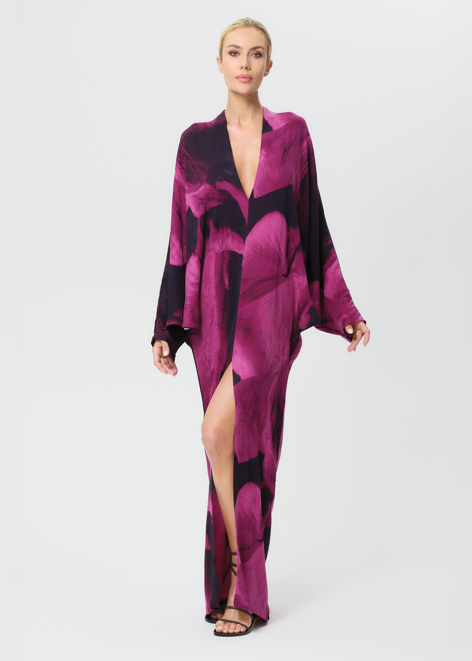 Sophia Taylor Bat Sleeve Dress | Vegan Silk | Calypso
