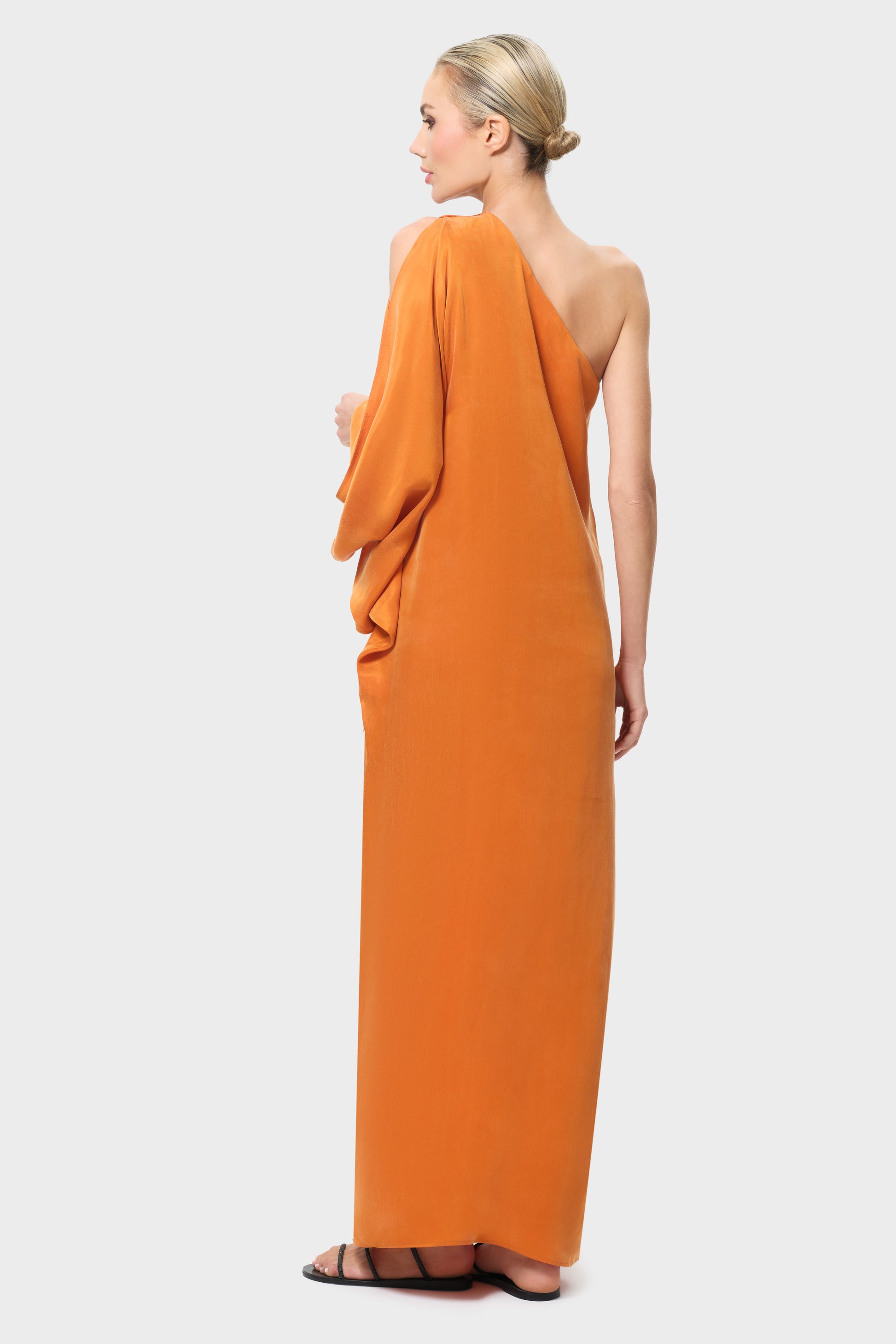 womens one shoulder dress Sienna One Shoulder Dress | Vegan Silk