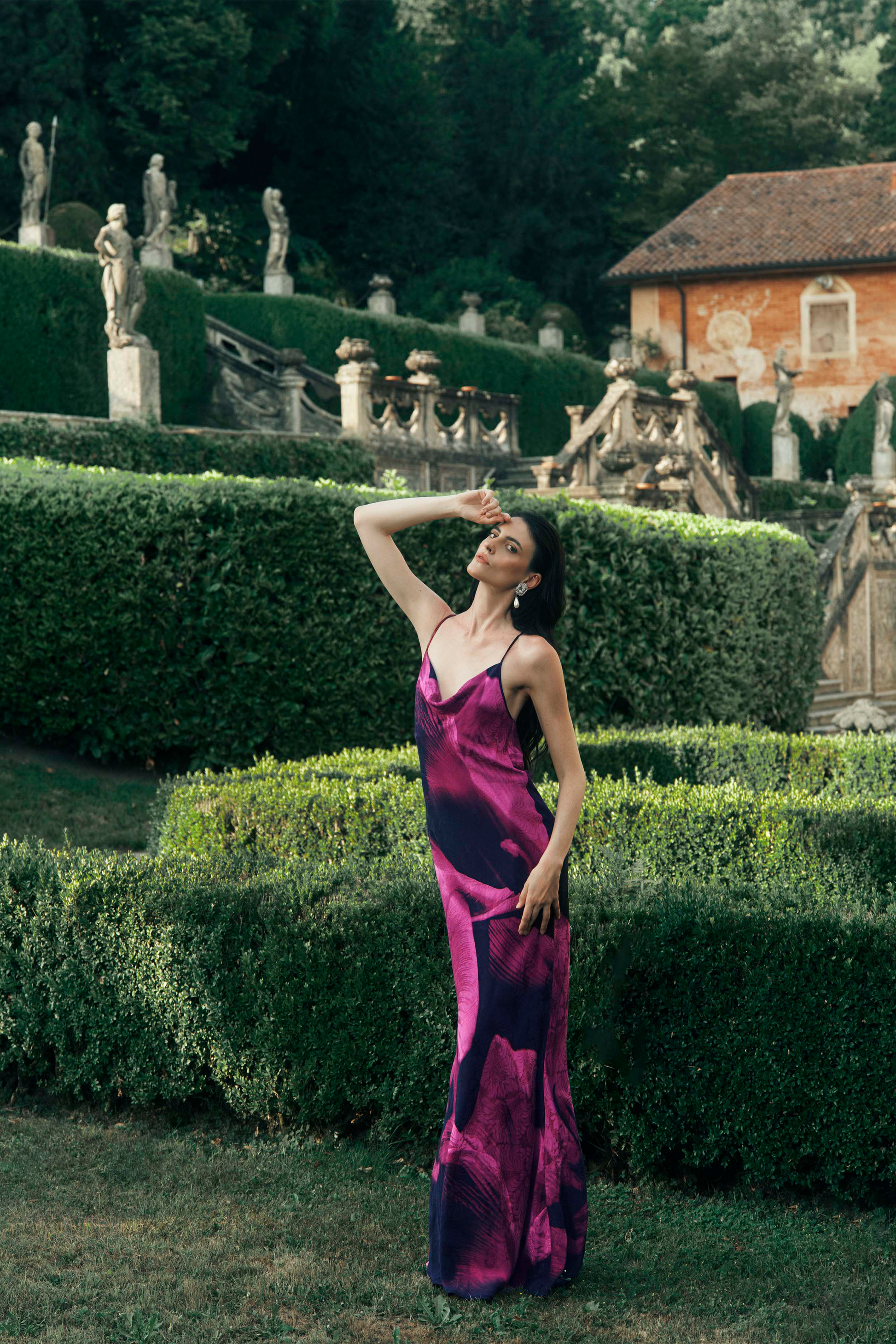 Sophia Calypso Scarlet Slip Dress-niLuu