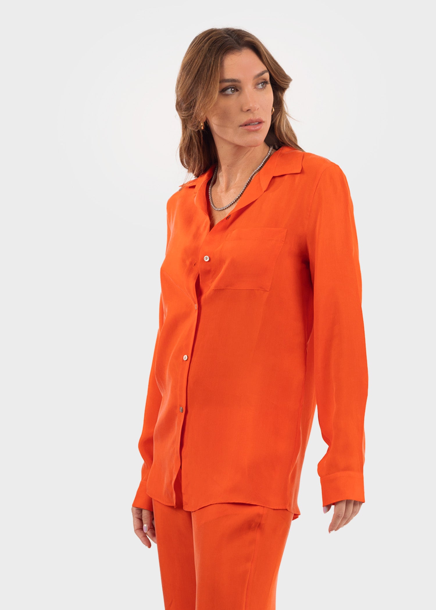 Tangerine Hera Button Down Shirt – niLuu