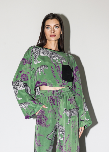 Wildesse Long Sleeve Crop Top | Vegan Silk | niLuu