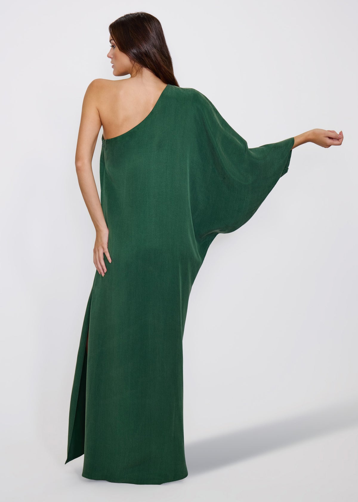 Emerald Eden One Shoulder Dress