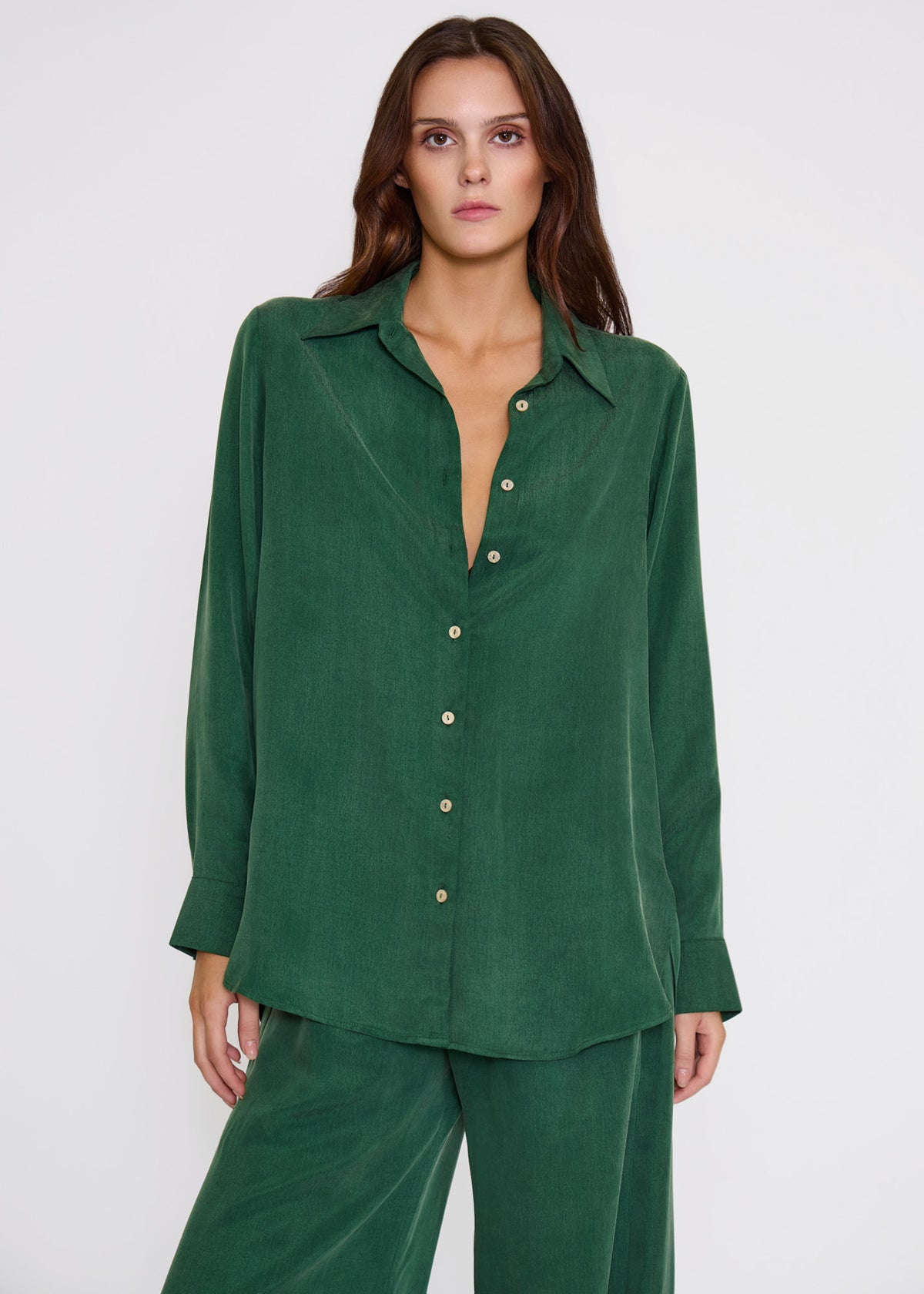 Emerald Eden Button Down Shirt