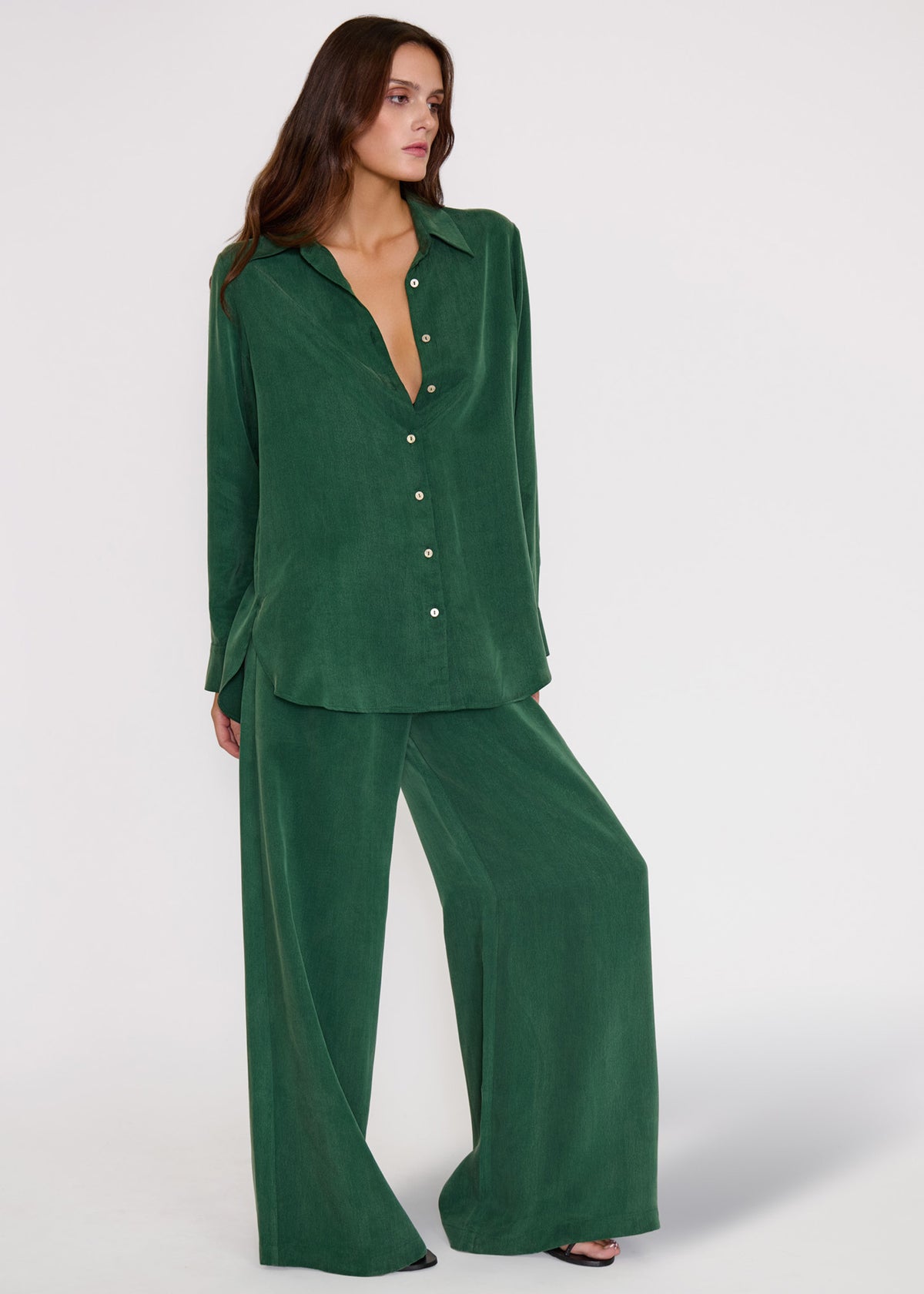 Emerald Eden Button Down Shirt