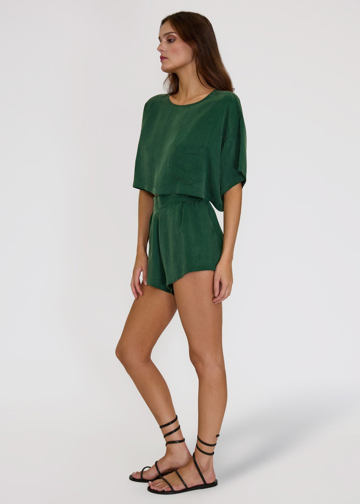 Emerald Eden Crop Tee