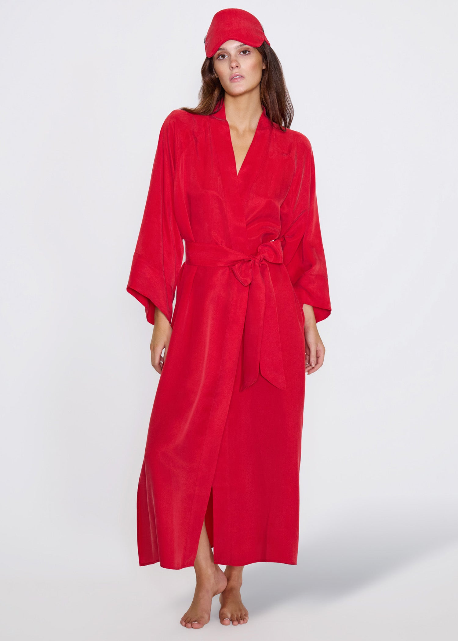 Rouge Sleep Mask + Women Kimono Robe